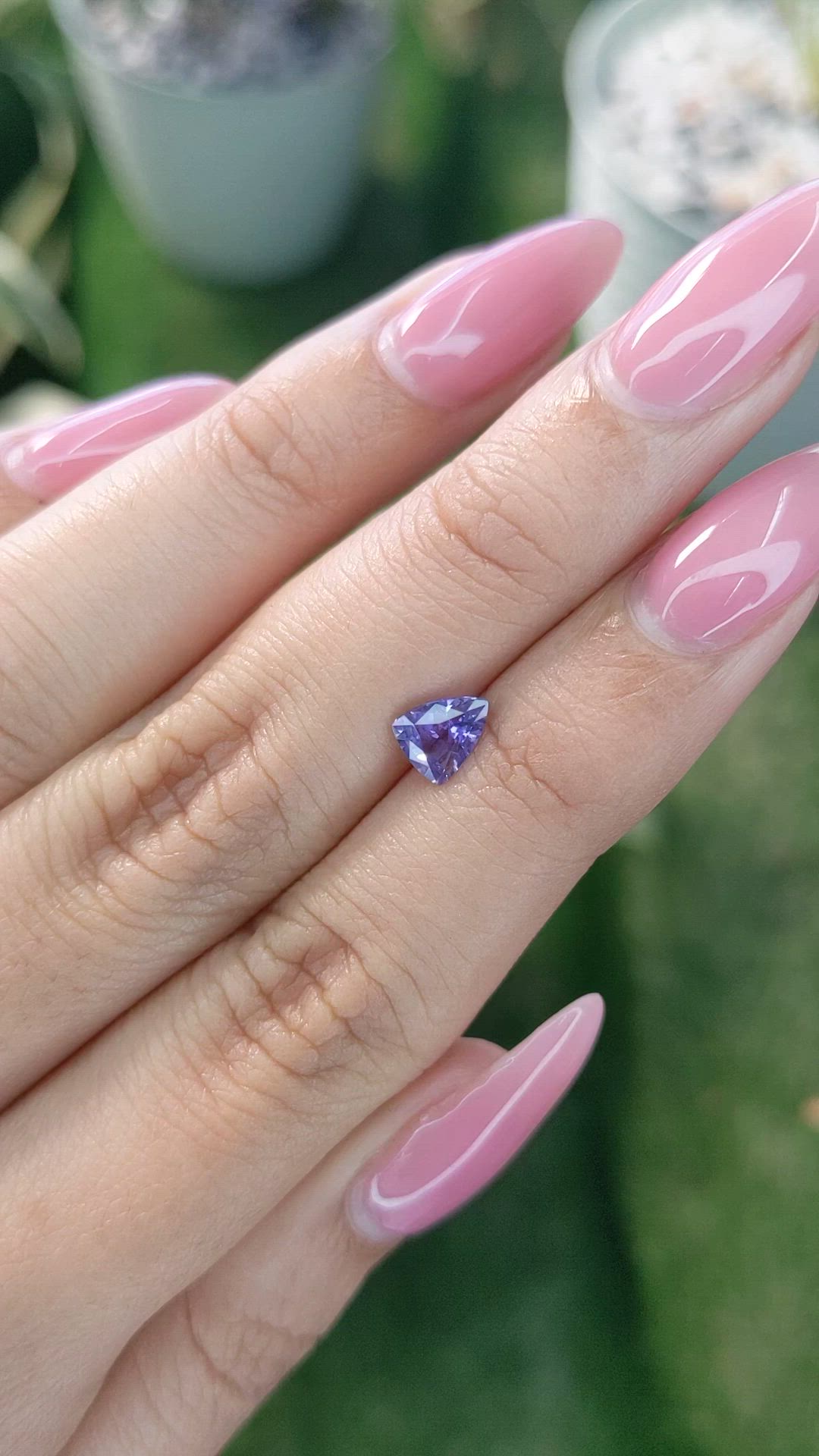 0.80 Ct. Purple Sapphire from Ceylon (Sri Lanka) Size Video
