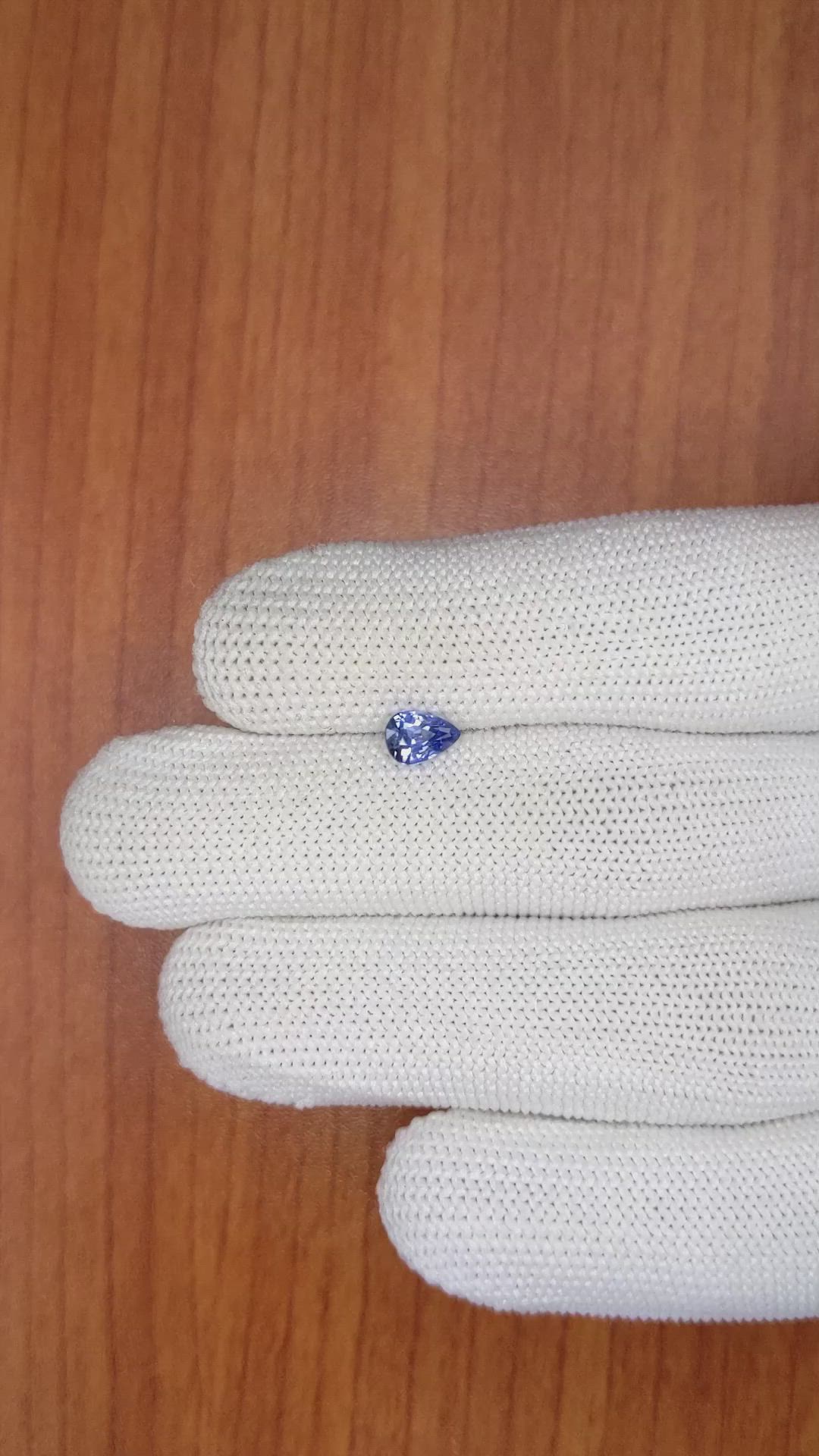 0.73 Ct. Blue Sapphire from Ceylon (Sri Lanka) Size Video
