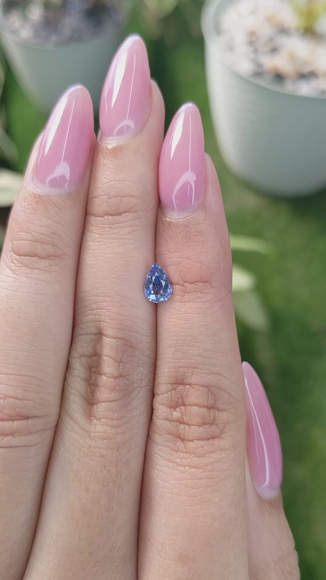 0.73 Ct. Blue Sapphire from Ceylon (Sri Lanka) Size Video