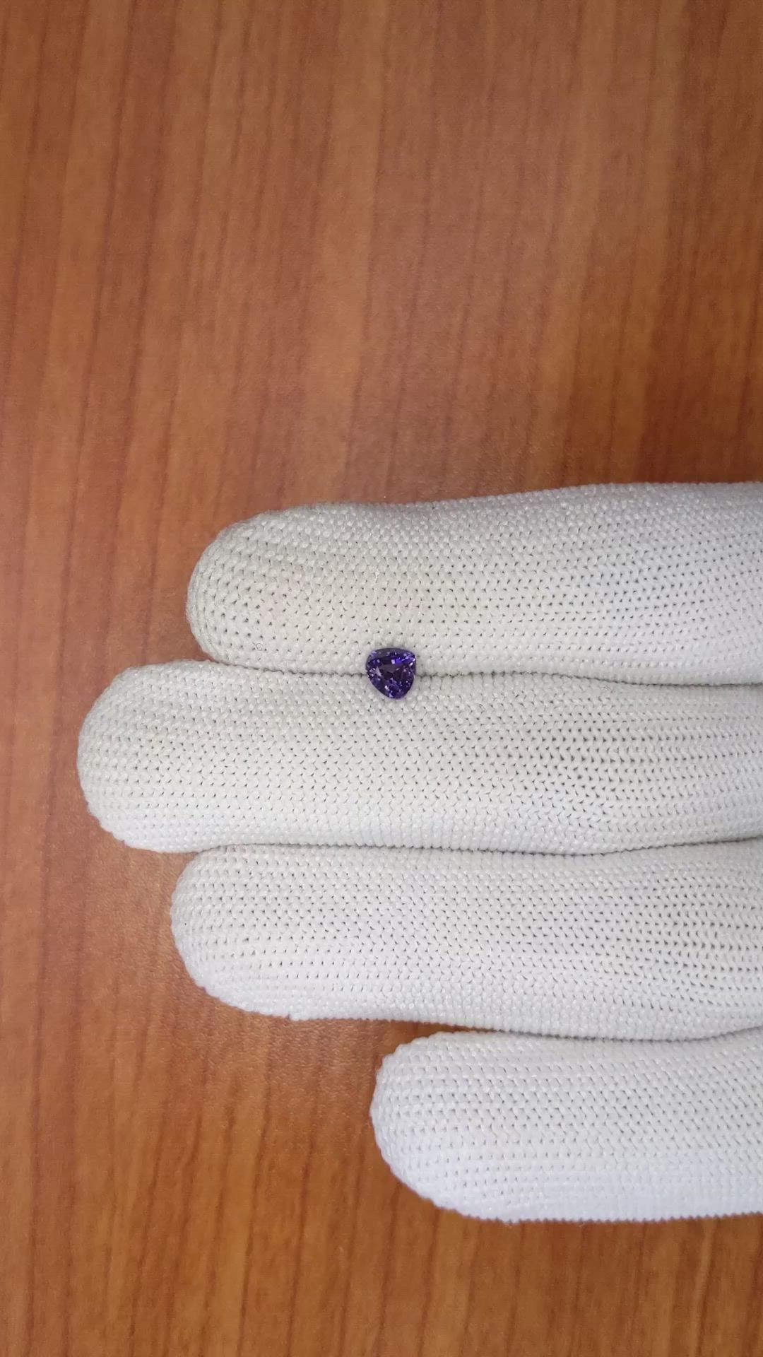 0.60 Ct. Purple Sapphire from Ceylon (Sri Lanka) Size Video