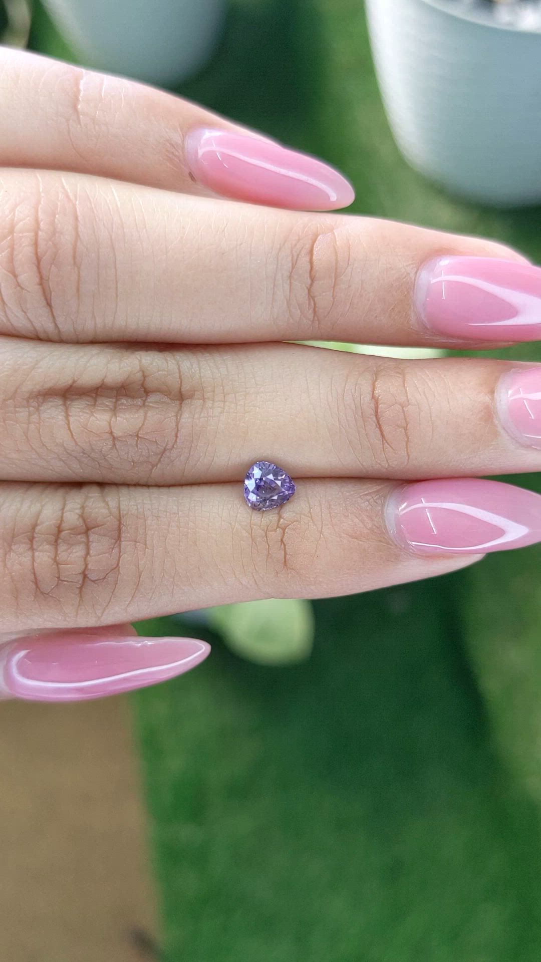 0.72 Ct. Purple Sapphire from Ceylon (Sri Lanka) Size Video