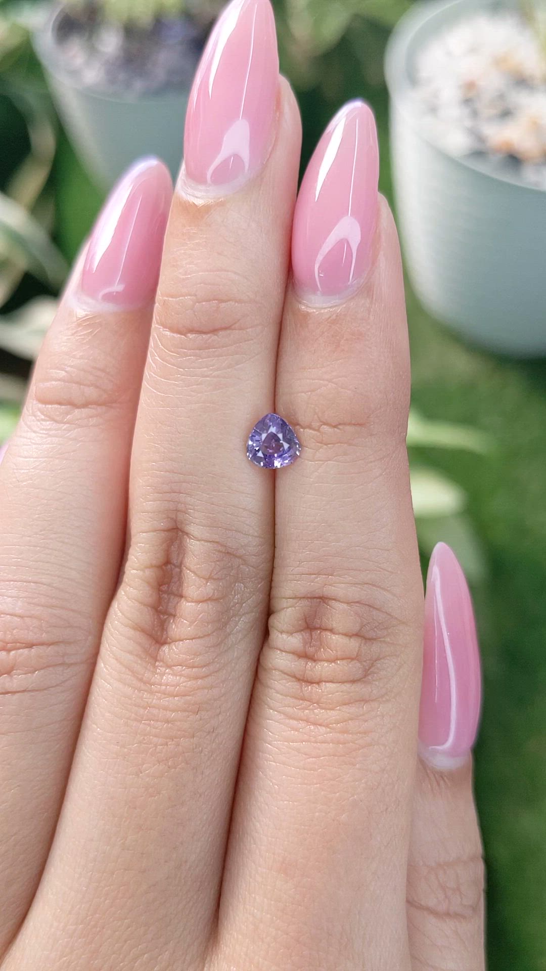 0.72 Ct. Purple Sapphire from Ceylon (Sri Lanka) Size Video