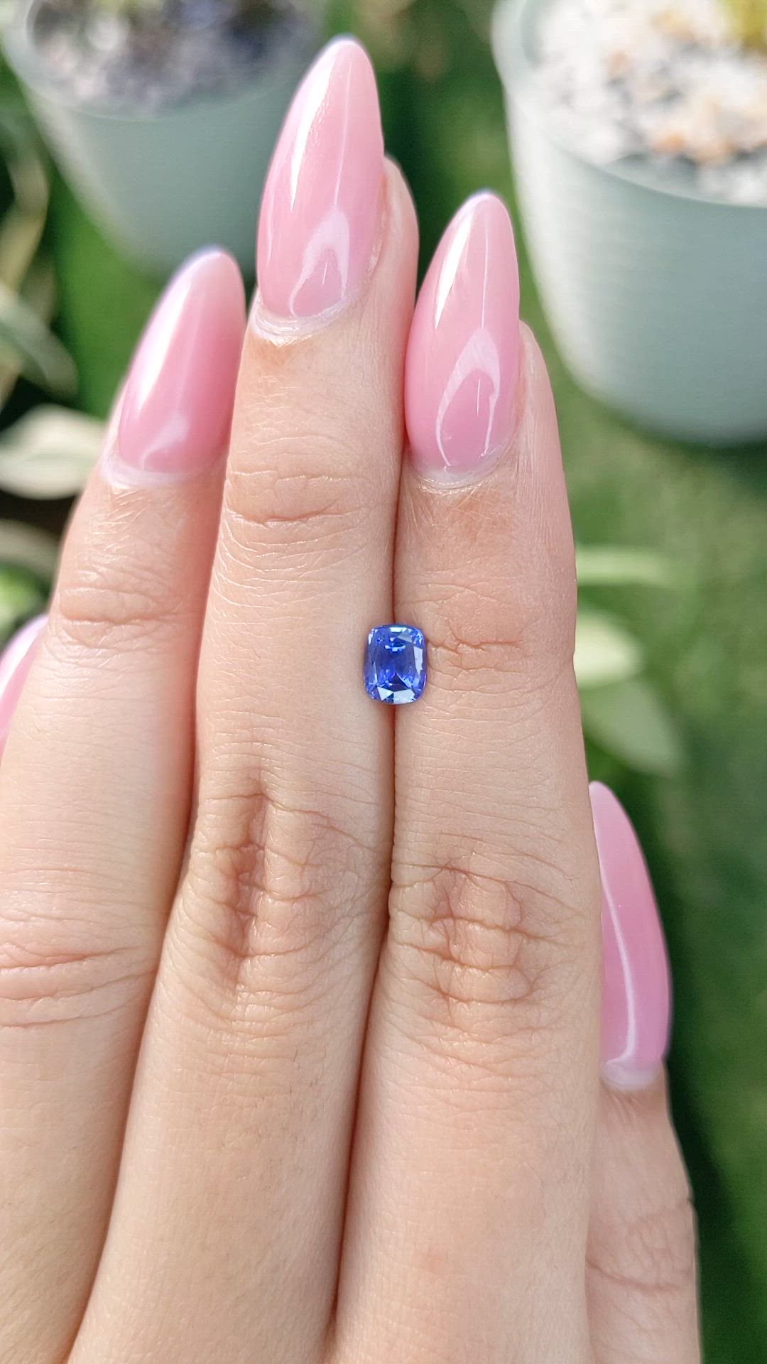 0.71 Ct. Blue Sapphire from Ceylon (Sri Lanka) Size Video