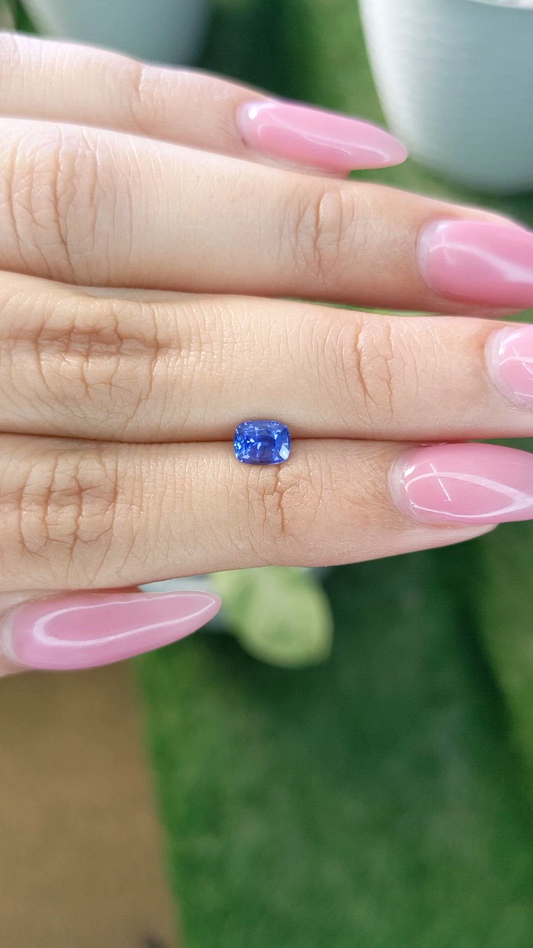 0.71 Ct. Blue Sapphire from Ceylon (Sri Lanka) Size Video