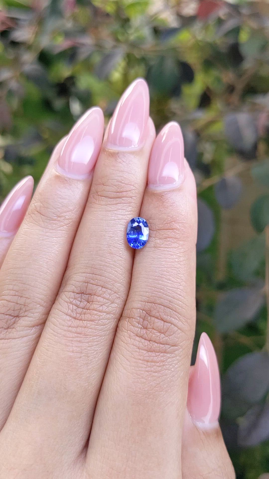1.15 Ct. Blue Sapphire from Ceylon (Sri Lanka) Size Video