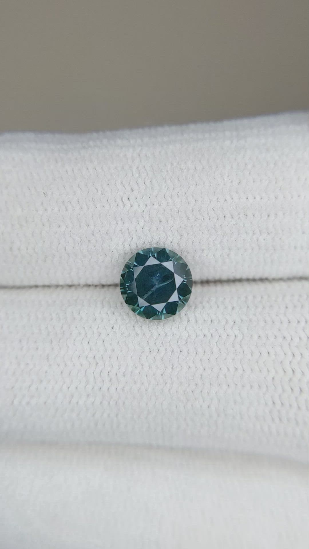 1.35 Ct. Greenish Blue Sapphire from Montana Size Video