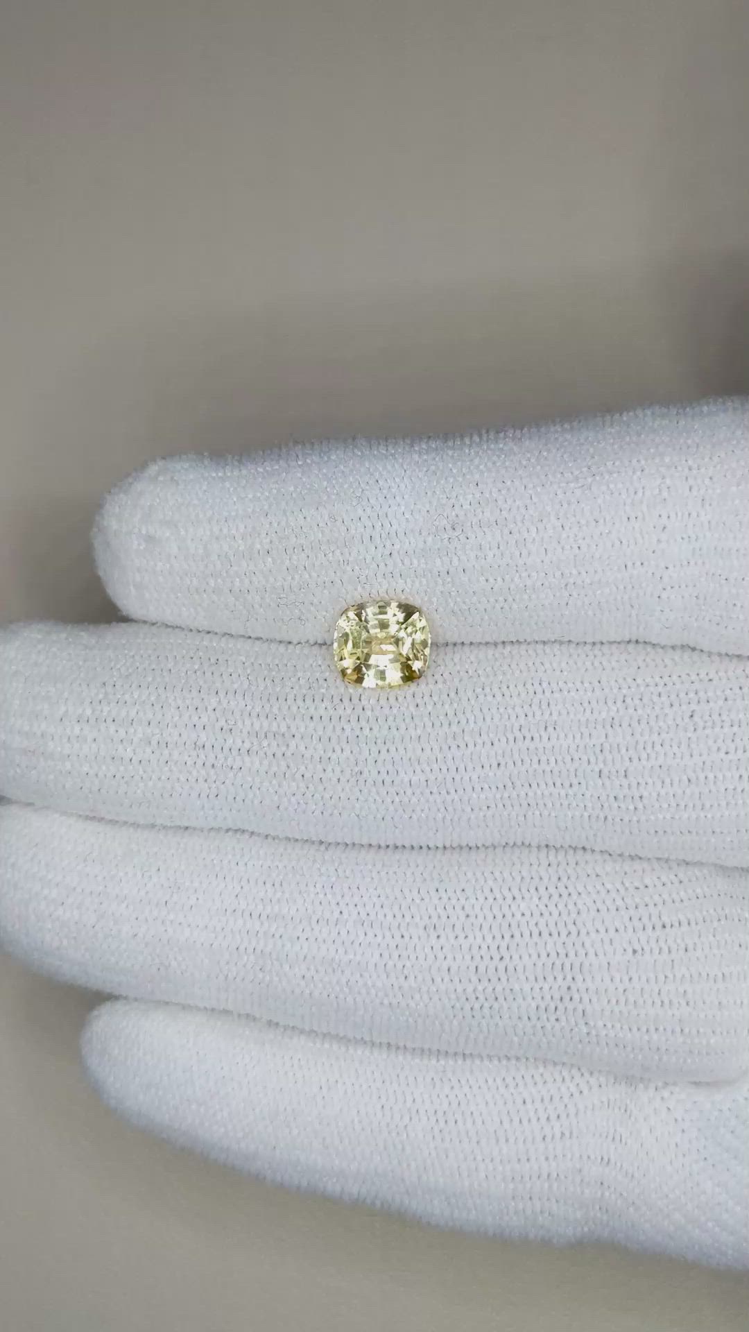 2.00 Ct. Yellow Sapphire from Ceylon (Sri Lanka) Size Video
