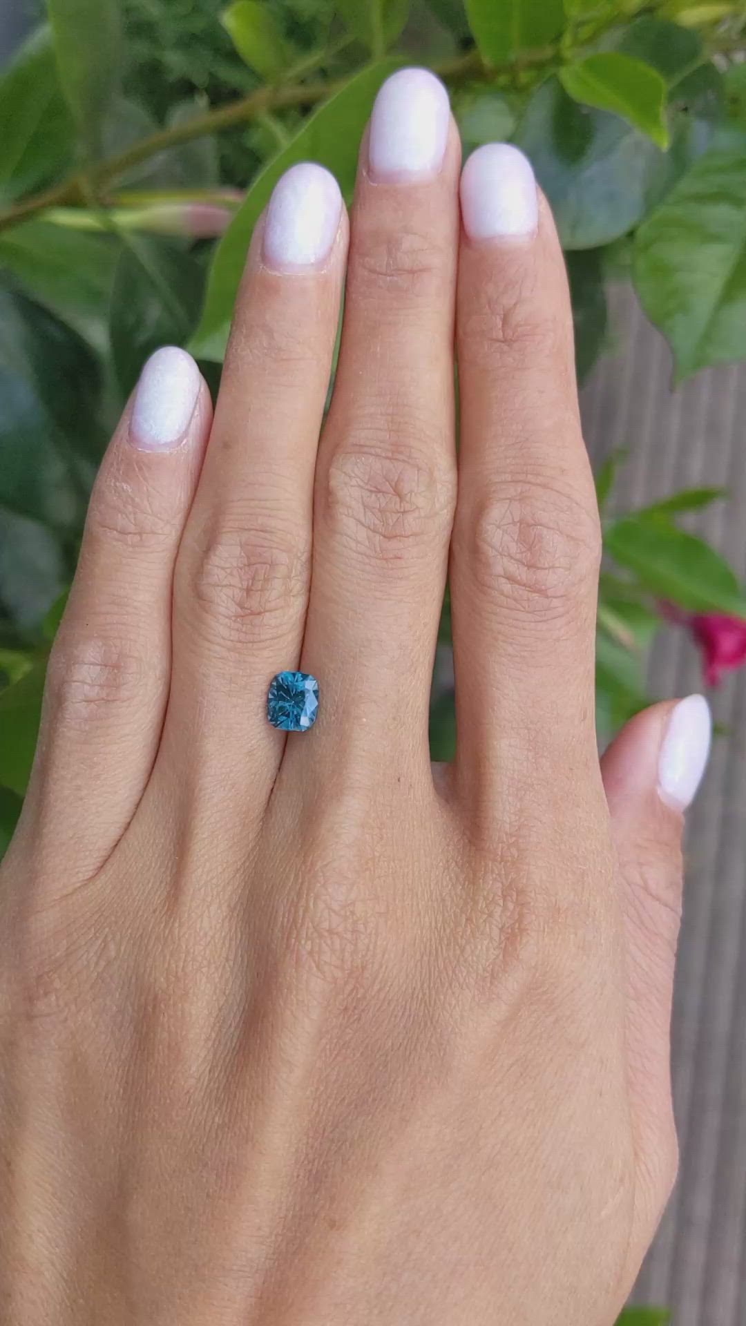 1.30 Ct. Greenish Blue Sapphire from Montana Size Video