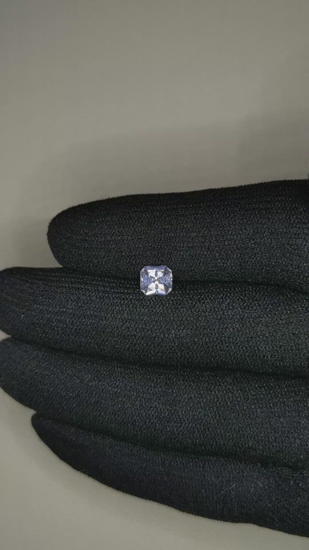 1.10 Ct. White Sapphire from Ceylon (Sri Lanka) Size Video