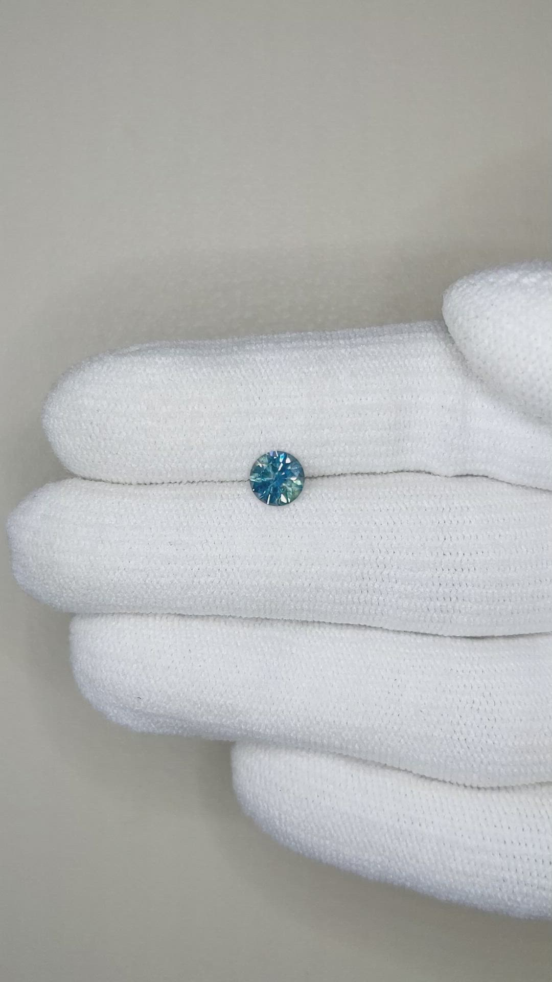 0.82 Ct. Greenish Blue Sapphire from Montana Size Video