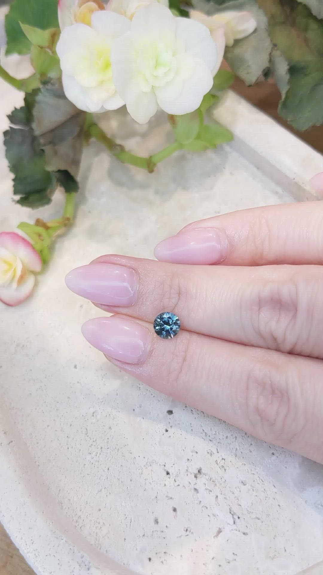 1.03 Ct. Blue Sapphire from Montana Size Video