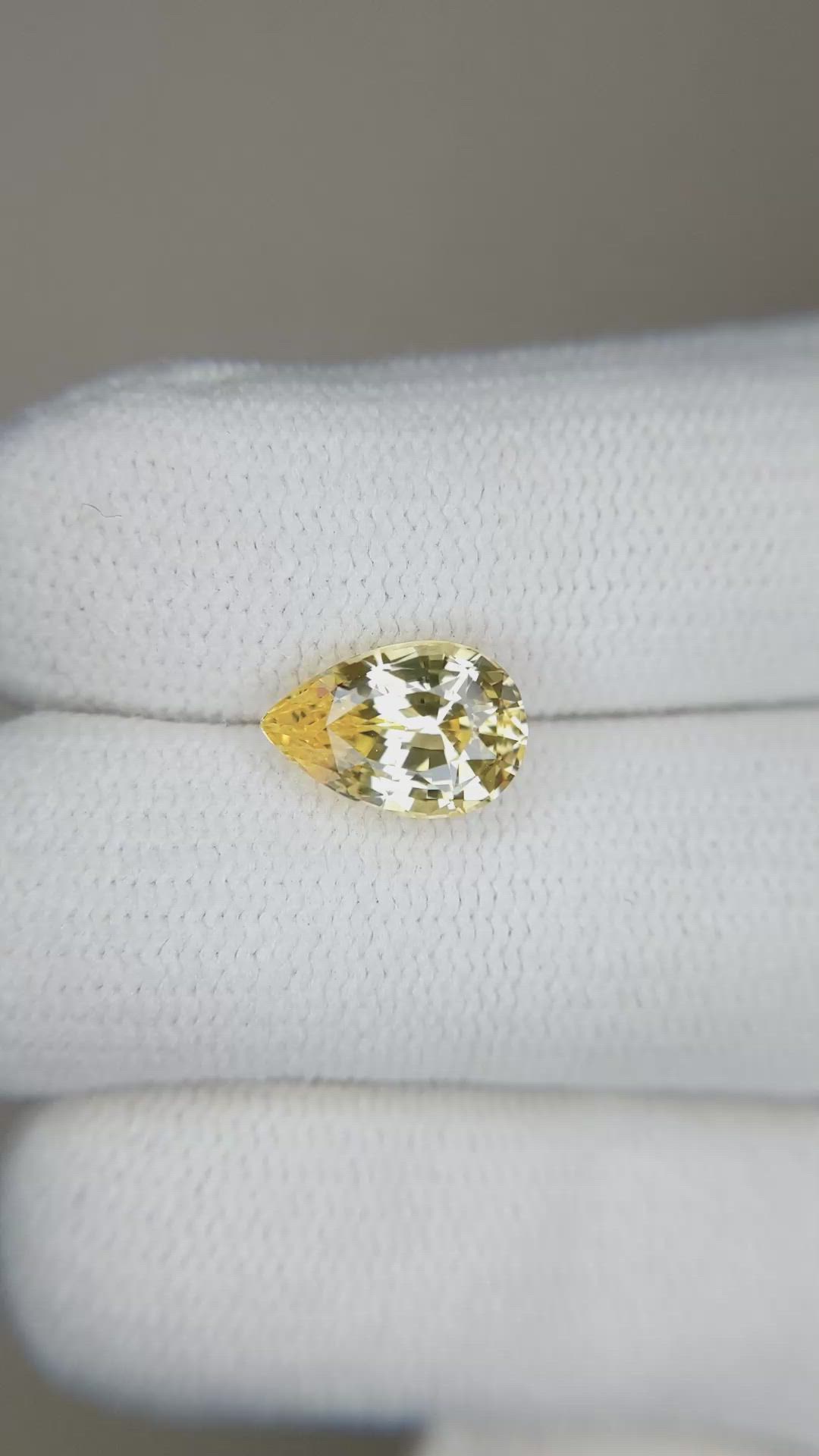 2.05 Ct. Yellow Sapphire from Ceylon (Sri Lanka) Size Video