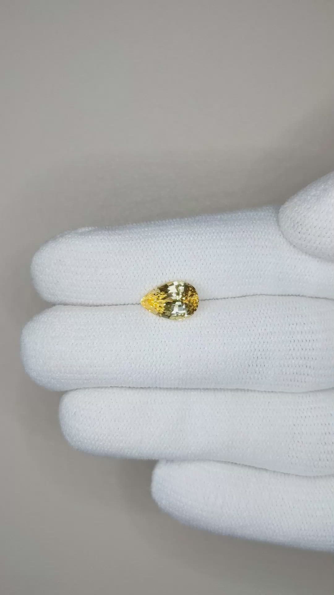2.05 Ct. Yellow Sapphire from Ceylon (Sri Lanka) Size Video