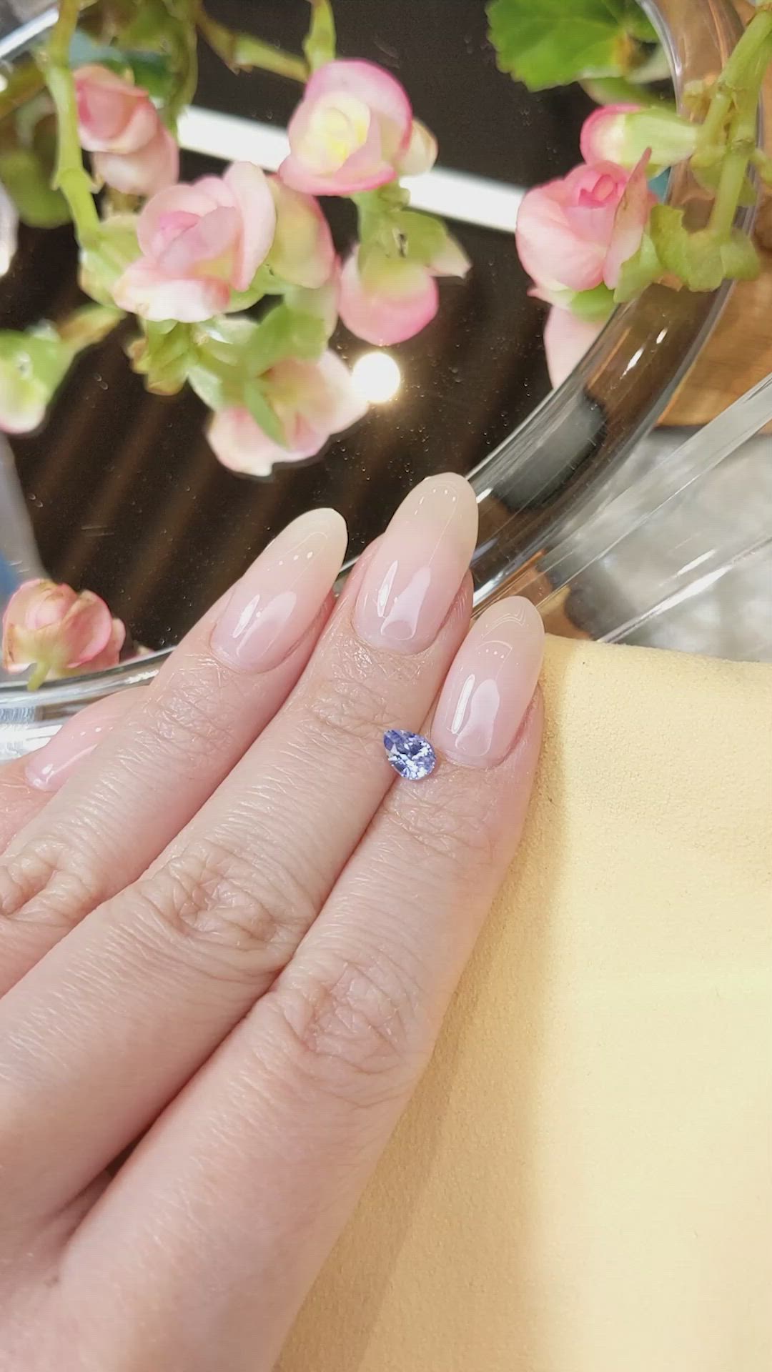 0.65 Ct. Blue Sapphire from Ceylon (Sri Lanka) Size Video