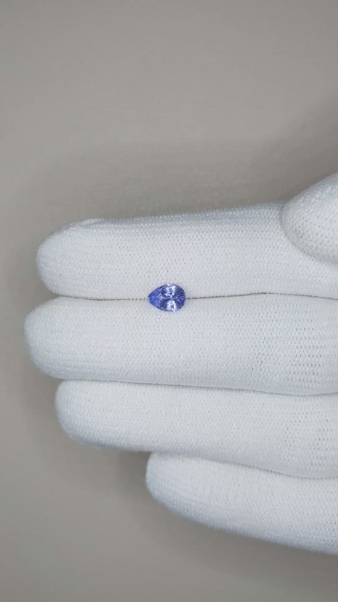 0.65 Ct. Blue Sapphire from Ceylon (Sri Lanka) Size Video