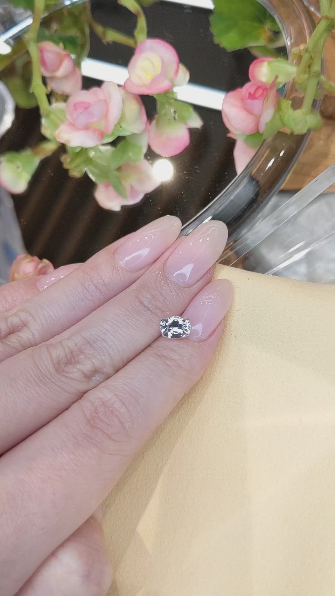 1.50 Ct. White Sapphire from Ceylon (Sri Lanka) Size Video