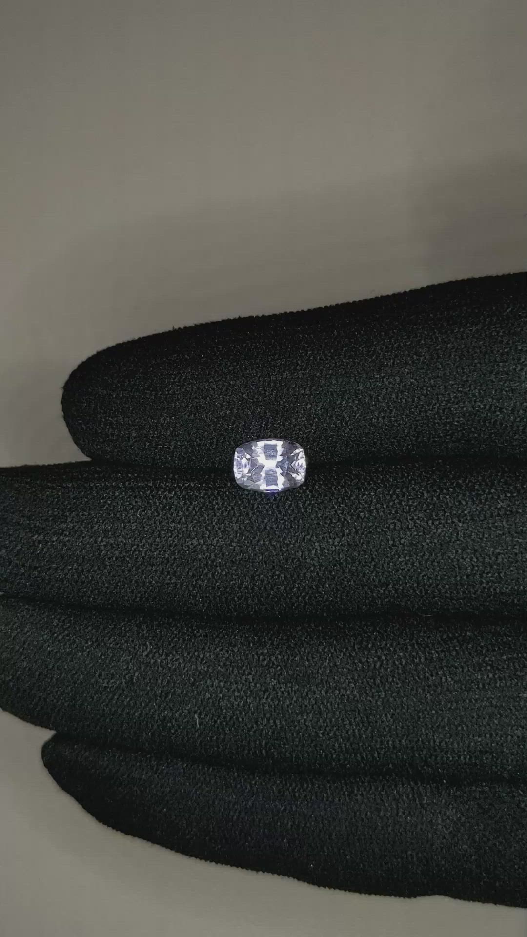 1.50 Ct. White Sapphire from Ceylon (Sri Lanka) Size Video