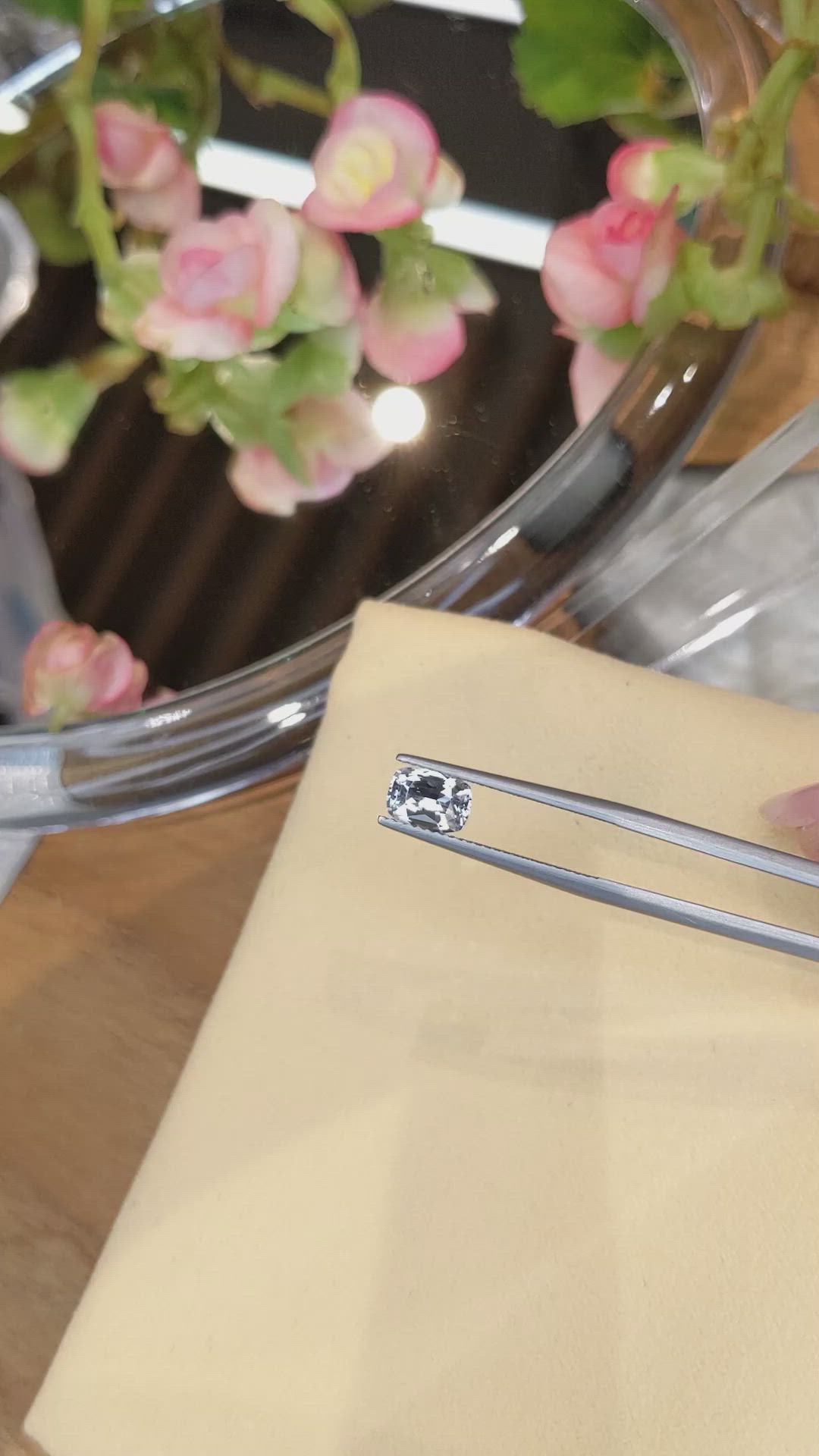 1.50 Ct. White Sapphire from Ceylon (Sri Lanka) Size Video