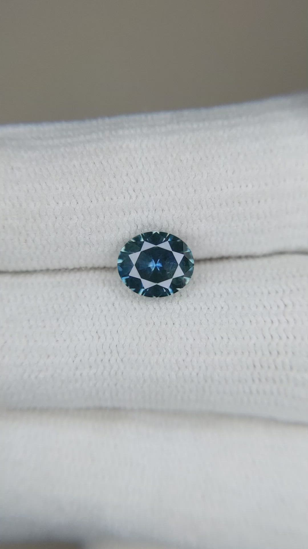 1.62 Ct. Greenish Blue Sapphire from Montana Size Video