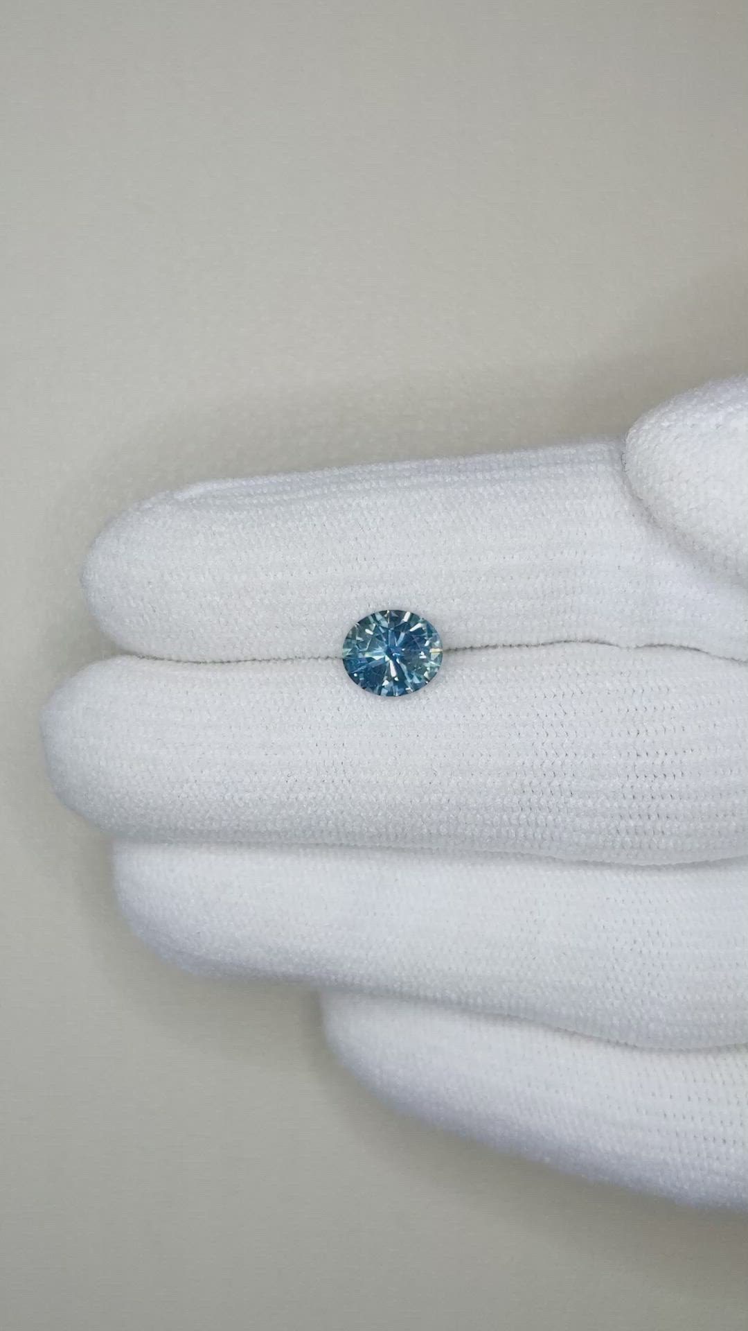 1.62 Ct. Greenish Blue Sapphire from Montana Size Video