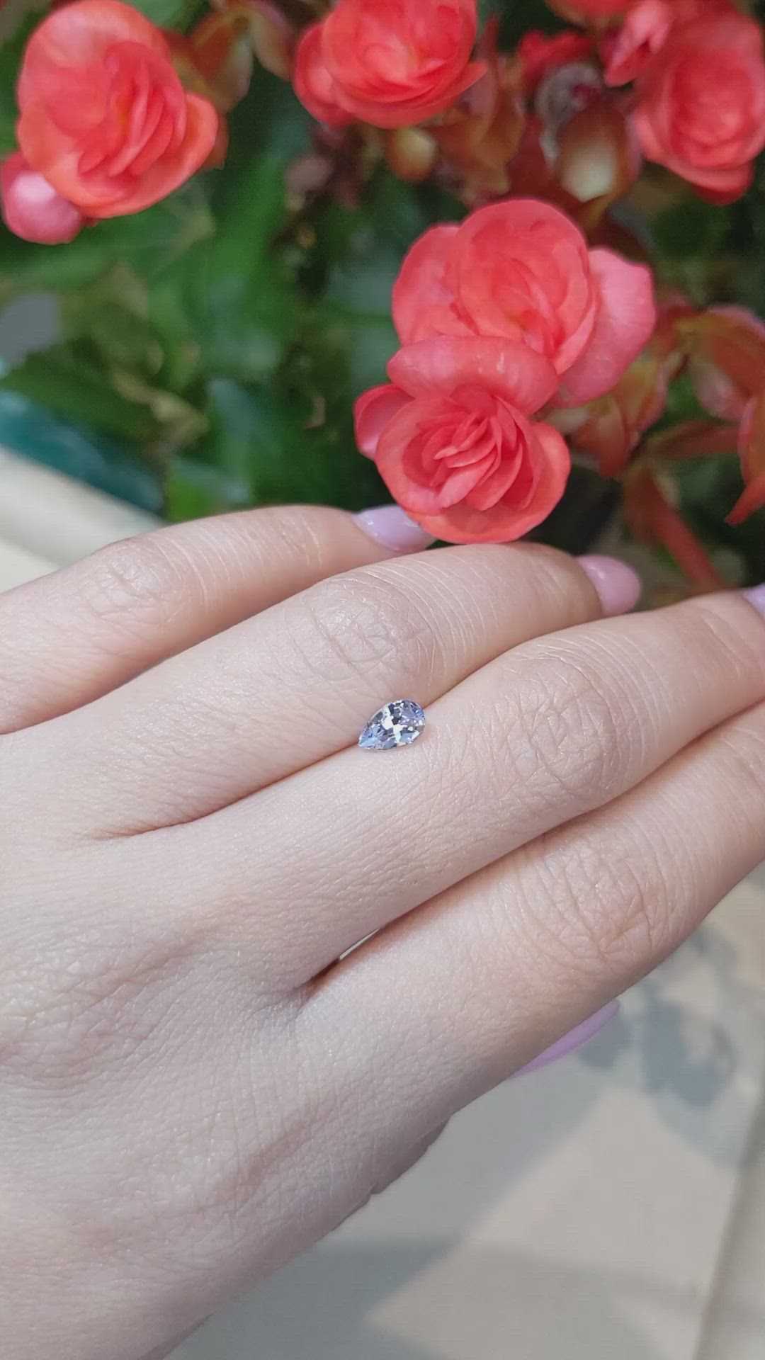 0.58 Ct. Blue Sapphire from Ceylon (Sri Lanka) Size Video