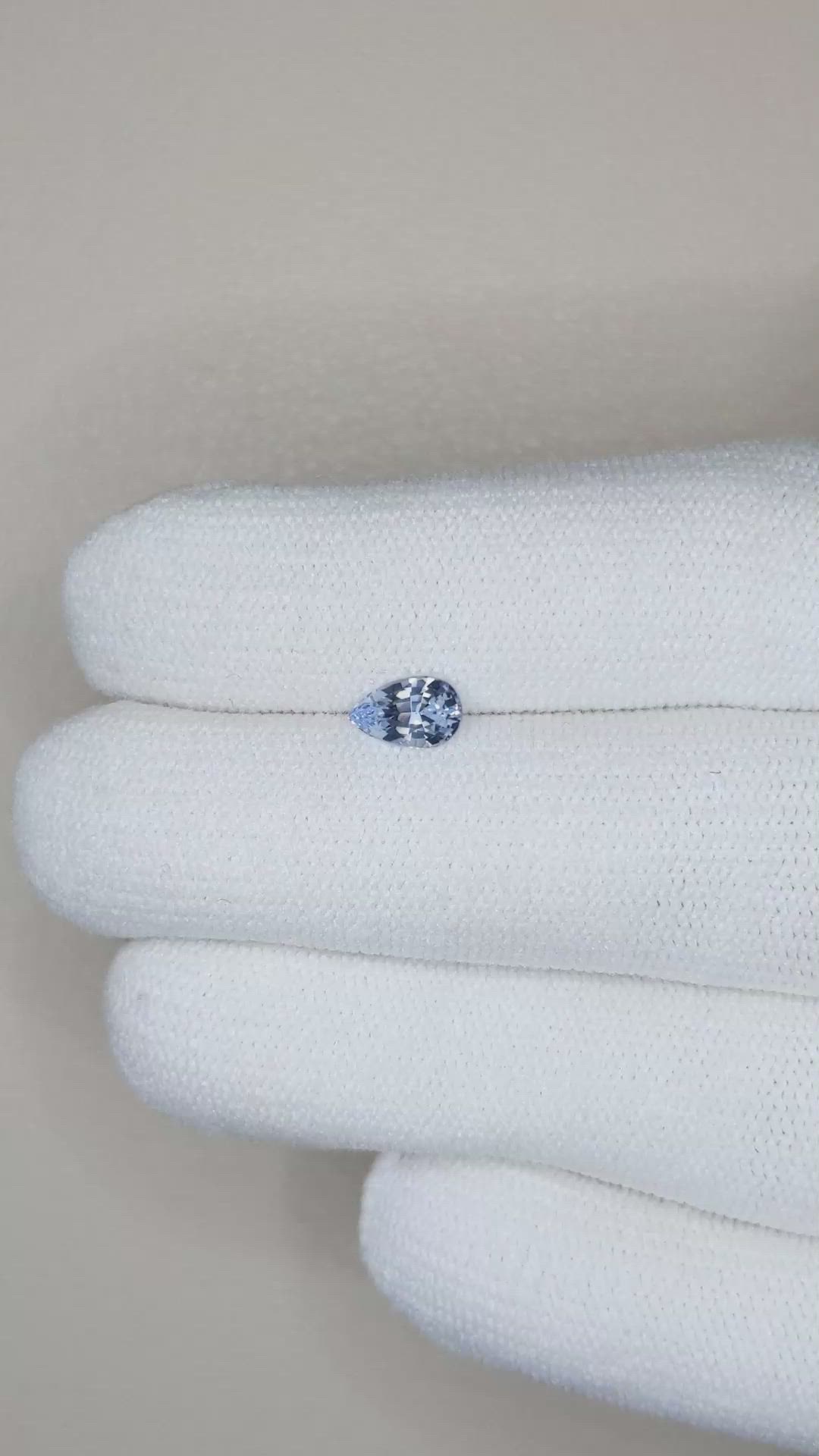 0.58 Ct. Blue Sapphire from Ceylon (Sri Lanka) Size Video