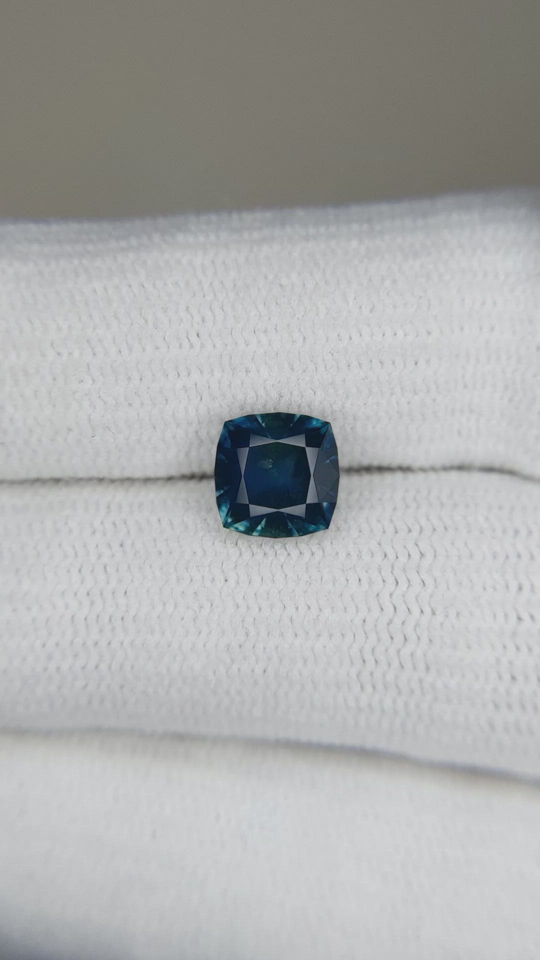 1.95 Ct. Greenish Blue Sapphire from Montana Size Video