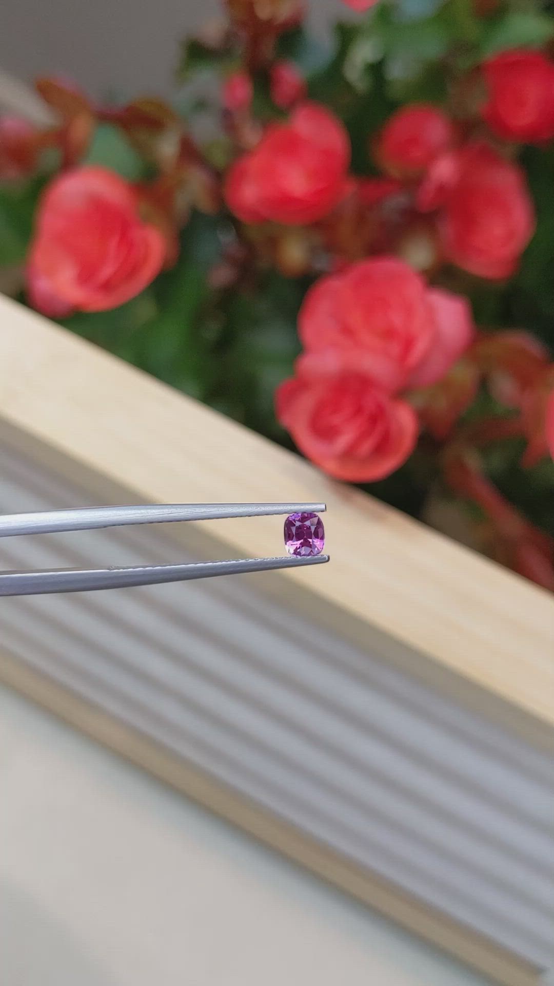 0.37 Ct. Purplish Pink Sapphire from Ceylon (Sri Lanka) Size Video