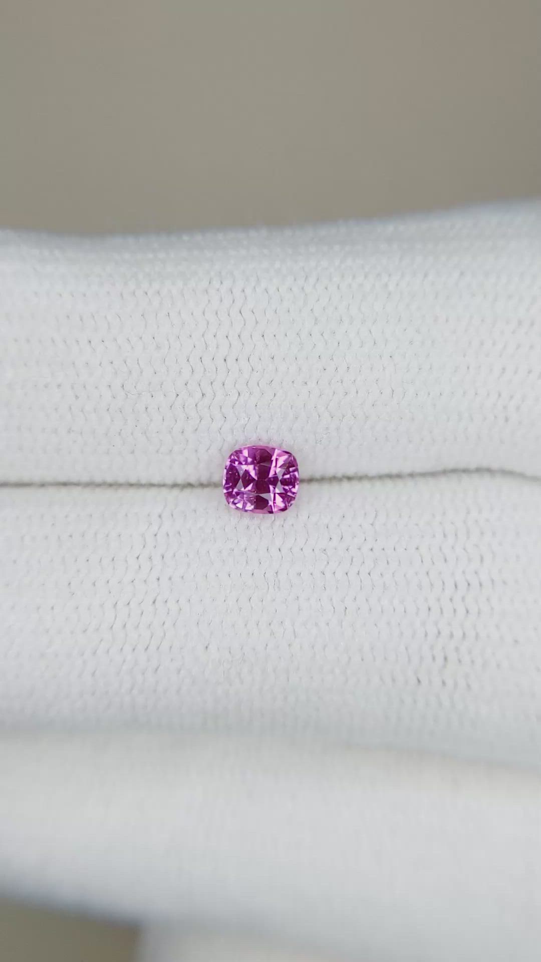 0.37 Ct. Purplish Pink Sapphire from Ceylon (Sri Lanka) Size Video