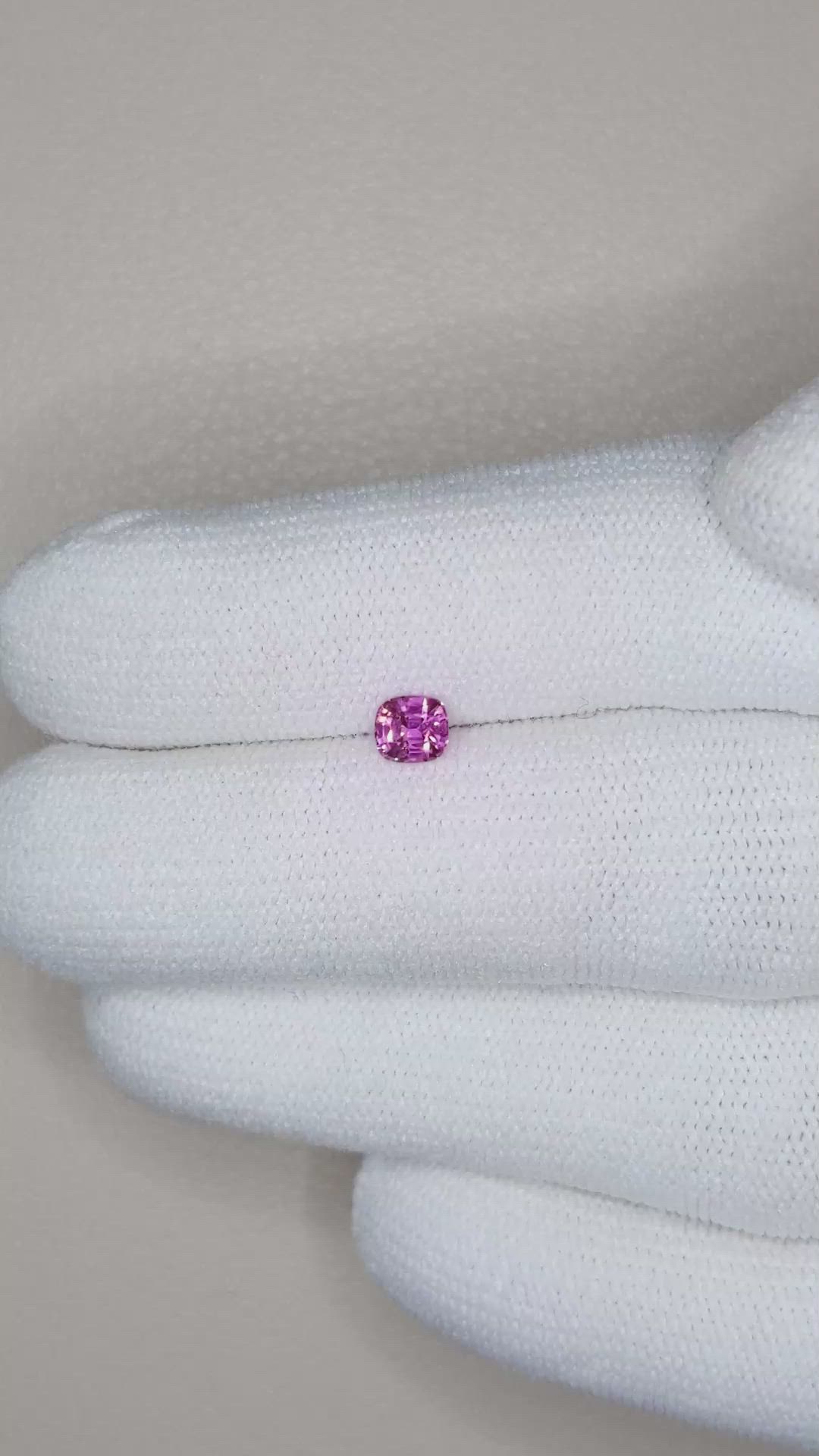 0.37 Ct. Purplish Pink Sapphire from Ceylon (Sri Lanka) Size Video