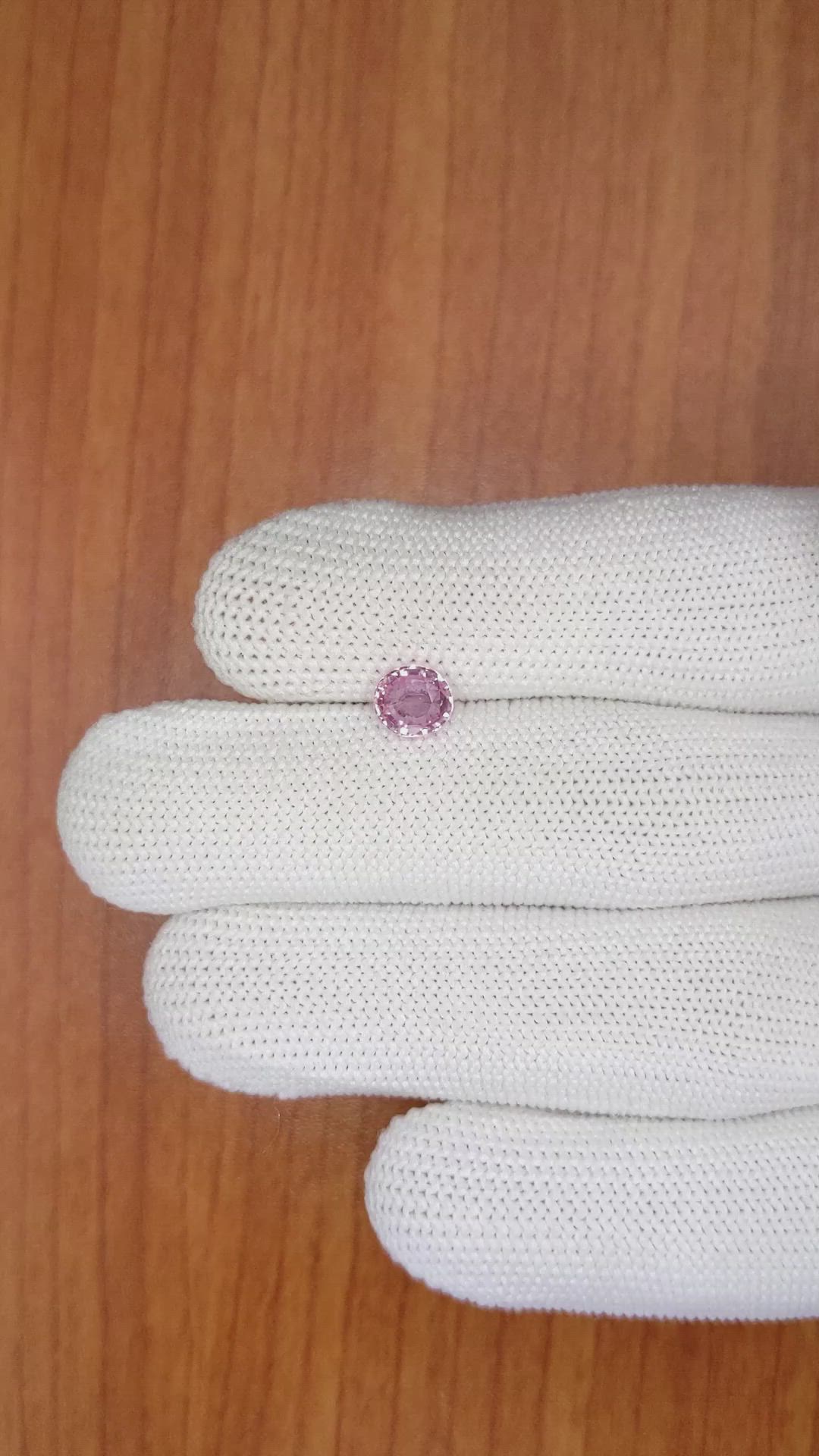 1.25 Ct. Pink Sapphire from Ceylon (Sri Lanka) Size Video