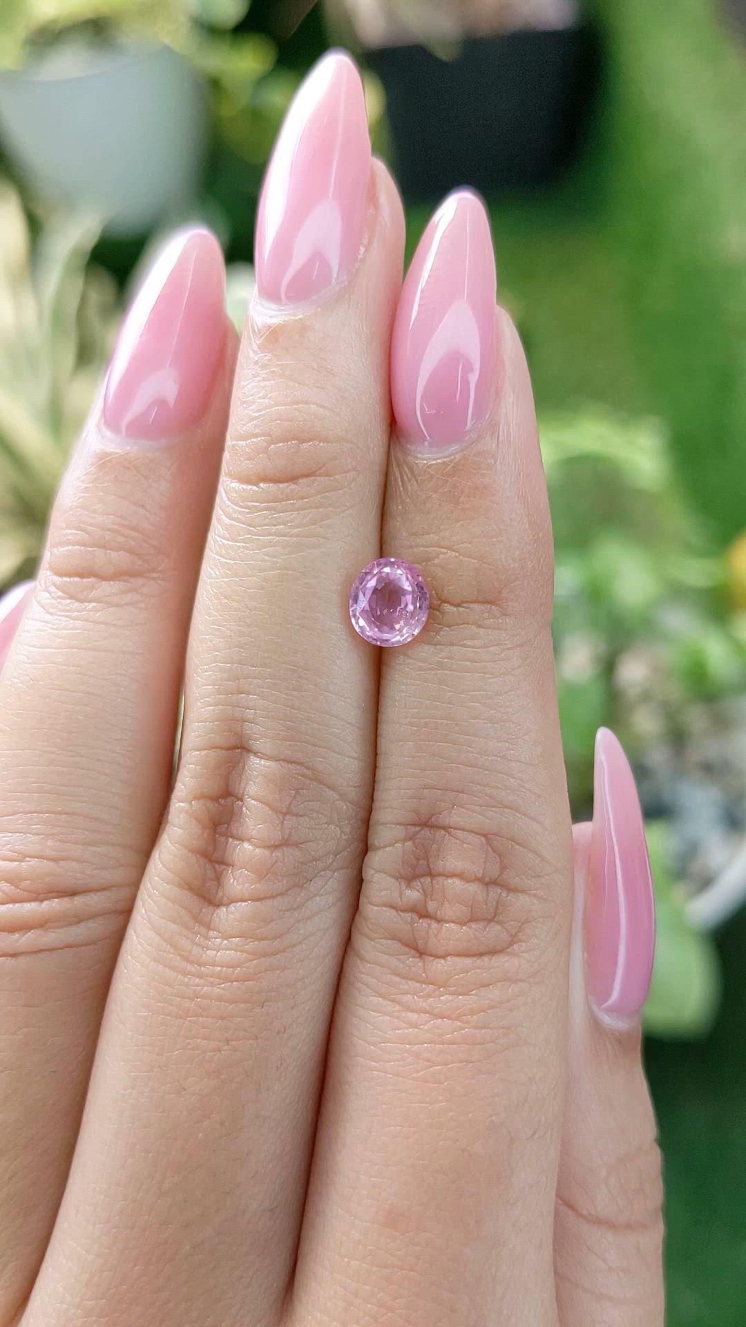 1.25 Ct. Pink Sapphire from Ceylon (Sri Lanka) Size Video