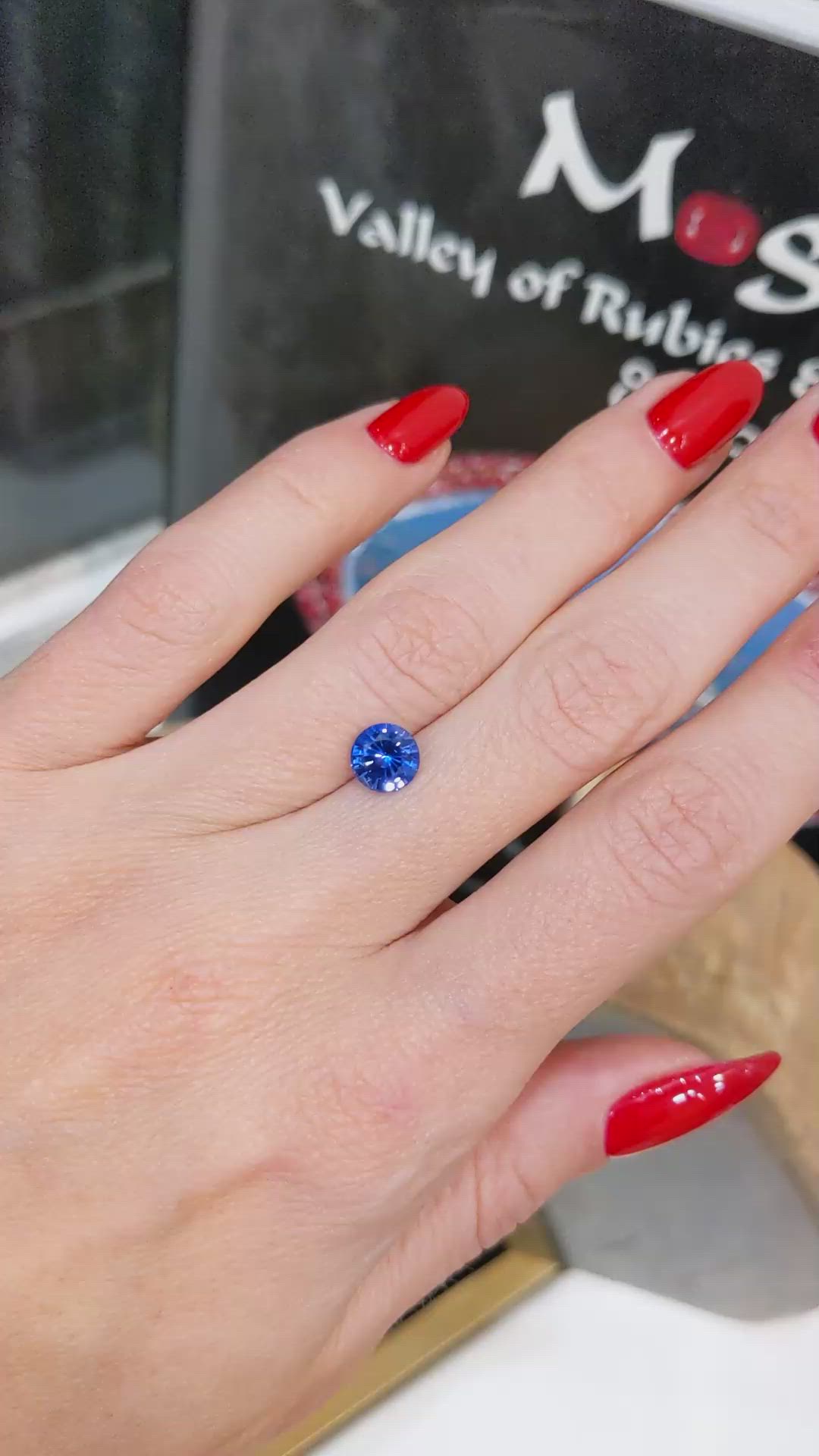 1.49 Ct. Blue Sapphire from Ceylon (Sri Lanka) Size Video