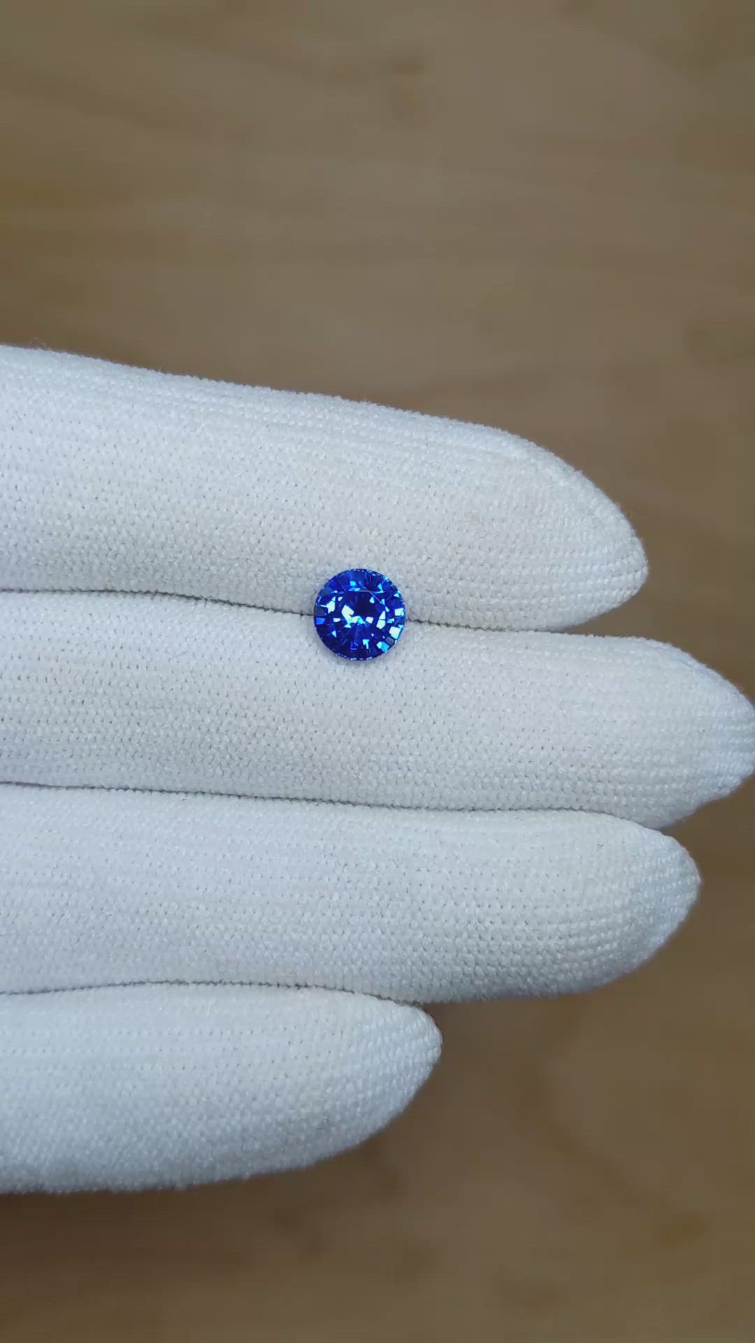 1.49 Ct. Blue Sapphire from Ceylon (Sri Lanka) Size Video