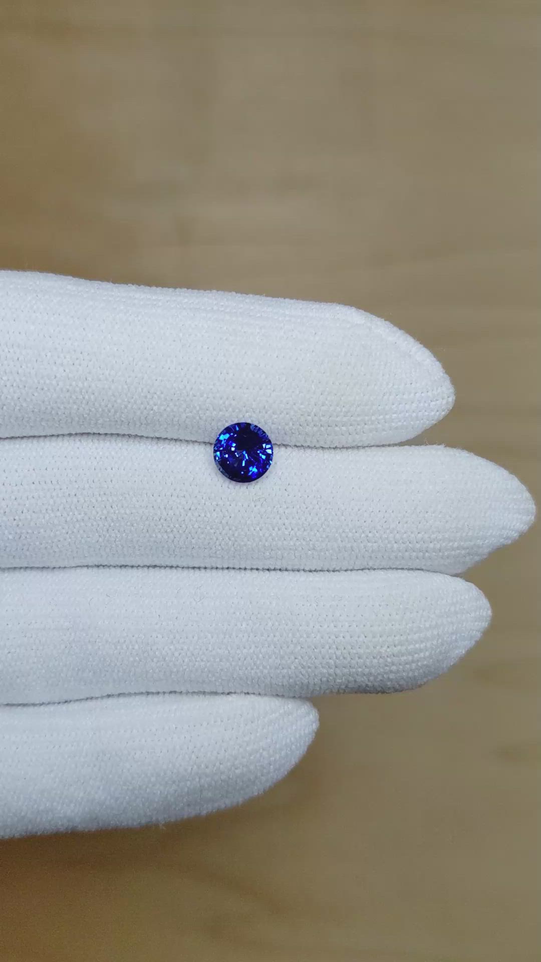 1.30 Ct. Blue Sapphire from Ceylon (Sri Lanka) Size Video