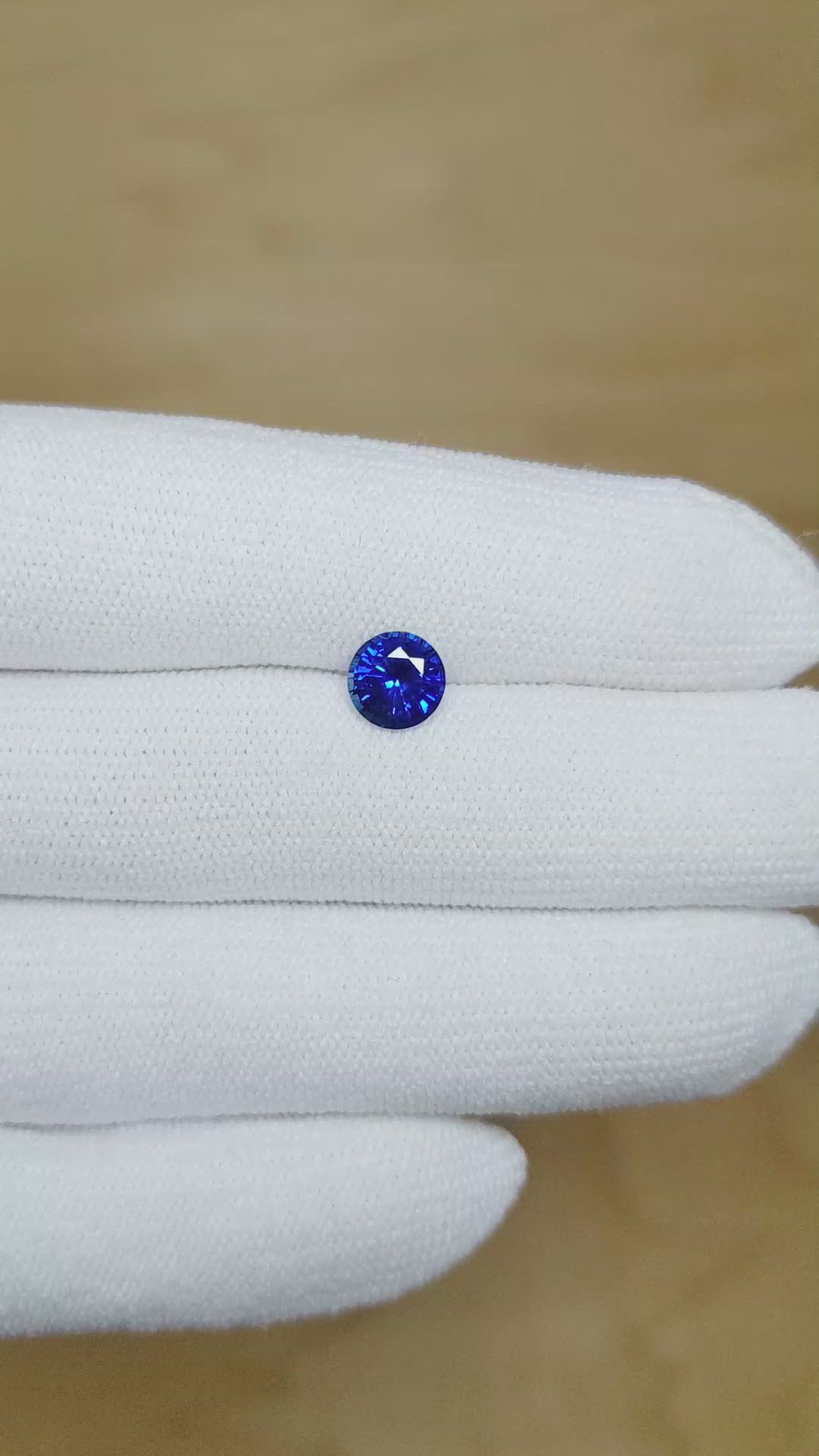 1.34 Ct. Blue Sapphire from Ceylon (Sri Lanka) Size Video