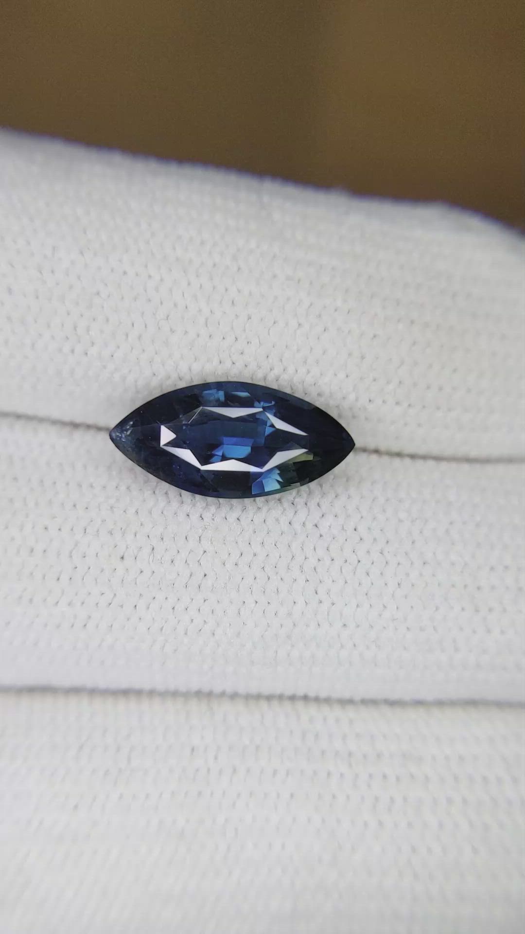 3.38 Ct. Bluish Green Sapphire from Madagascar Size Video