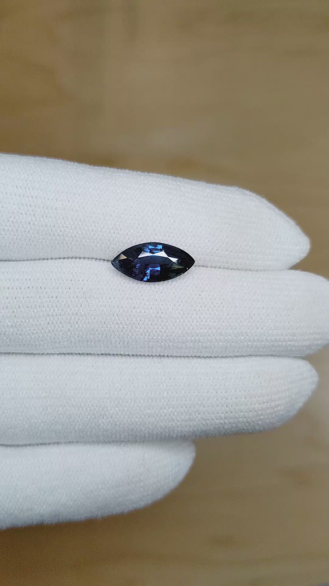 3.38 Ct. Bluish Green Sapphire from Madagascar Size Video