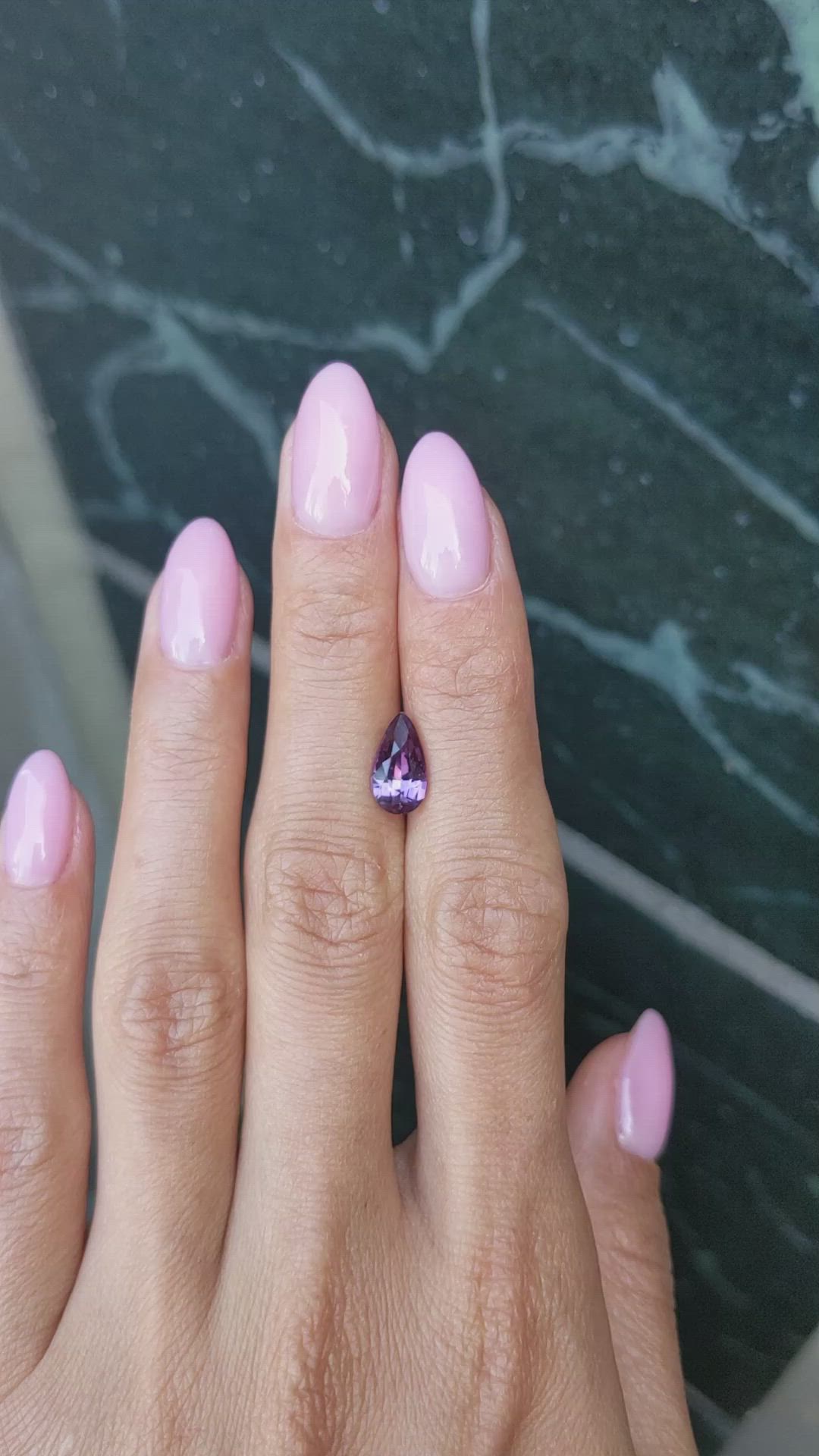 2.17 Ct. Pinkish Purple Sapphire from Ceylon (Sri Lanka) Size Video