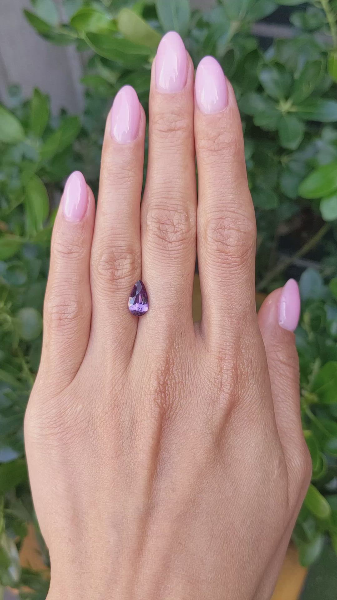 2.17 Ct. Pinkish Purple Sapphire from Ceylon (Sri Lanka) Size Video