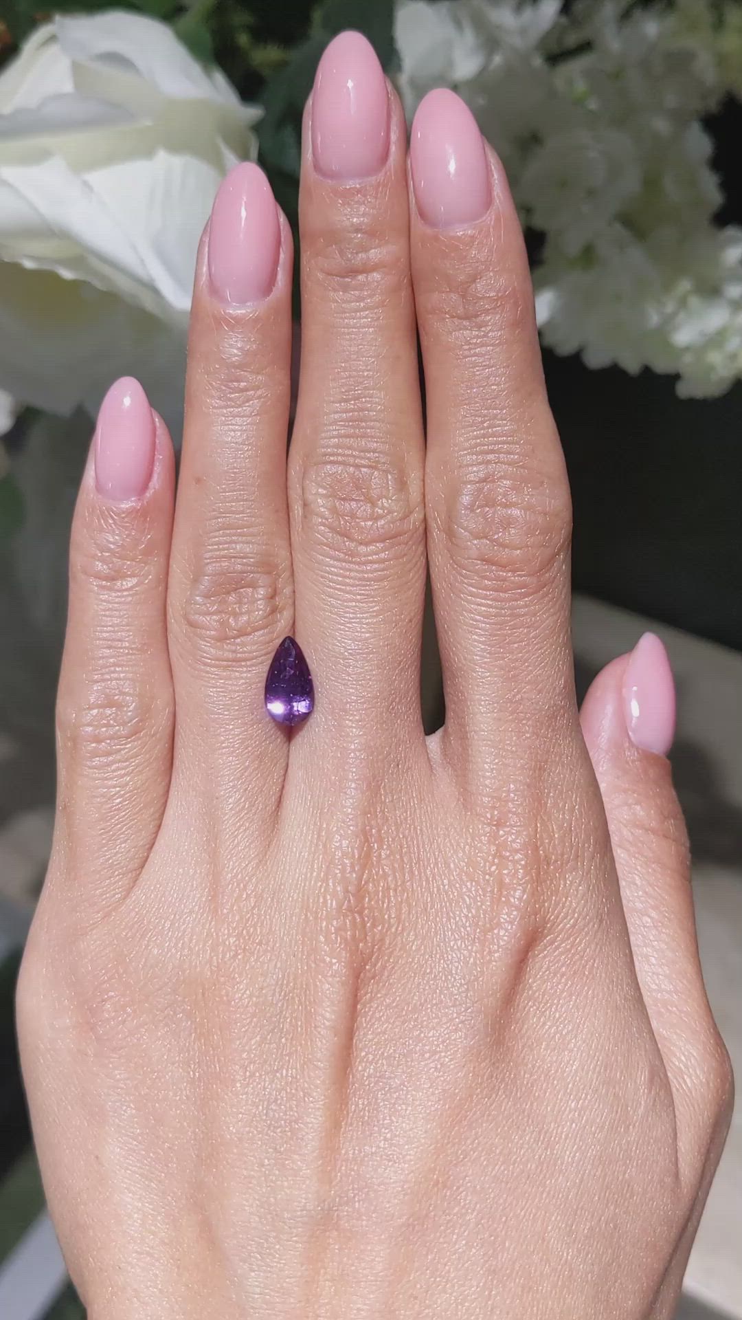 2.17 Ct. Pinkish Purple Sapphire from Ceylon (Sri Lanka) Size Video