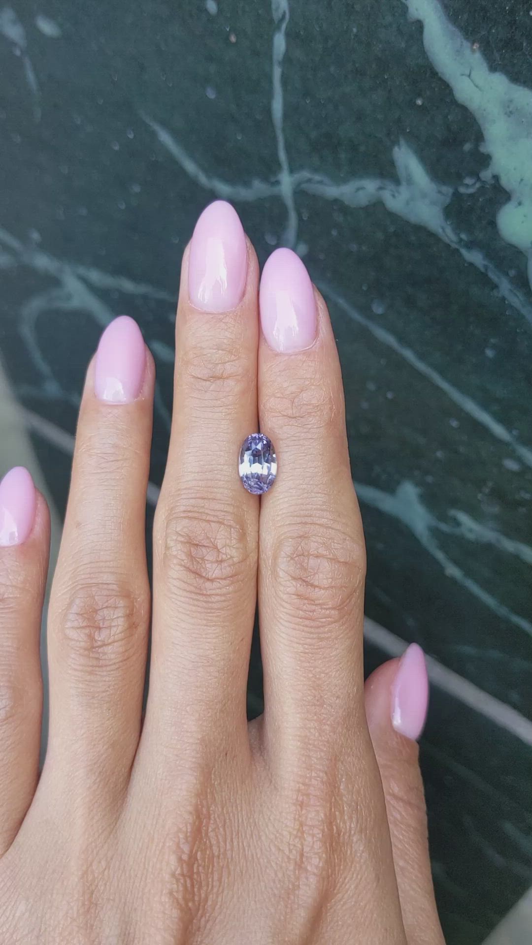 2.89 Ct. Violet Sapphire from Ceylon (Sri Lanka) Size Video