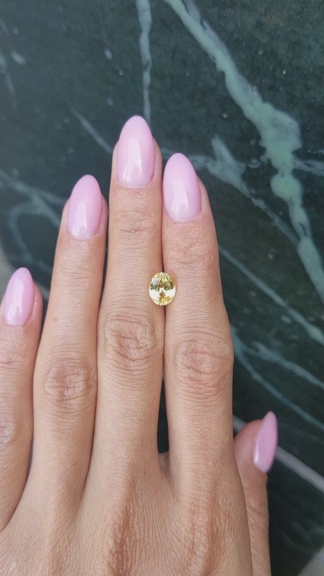 2.12 Ct. Yellow Sapphire from Ceylon (Sri Lanka) Size Video