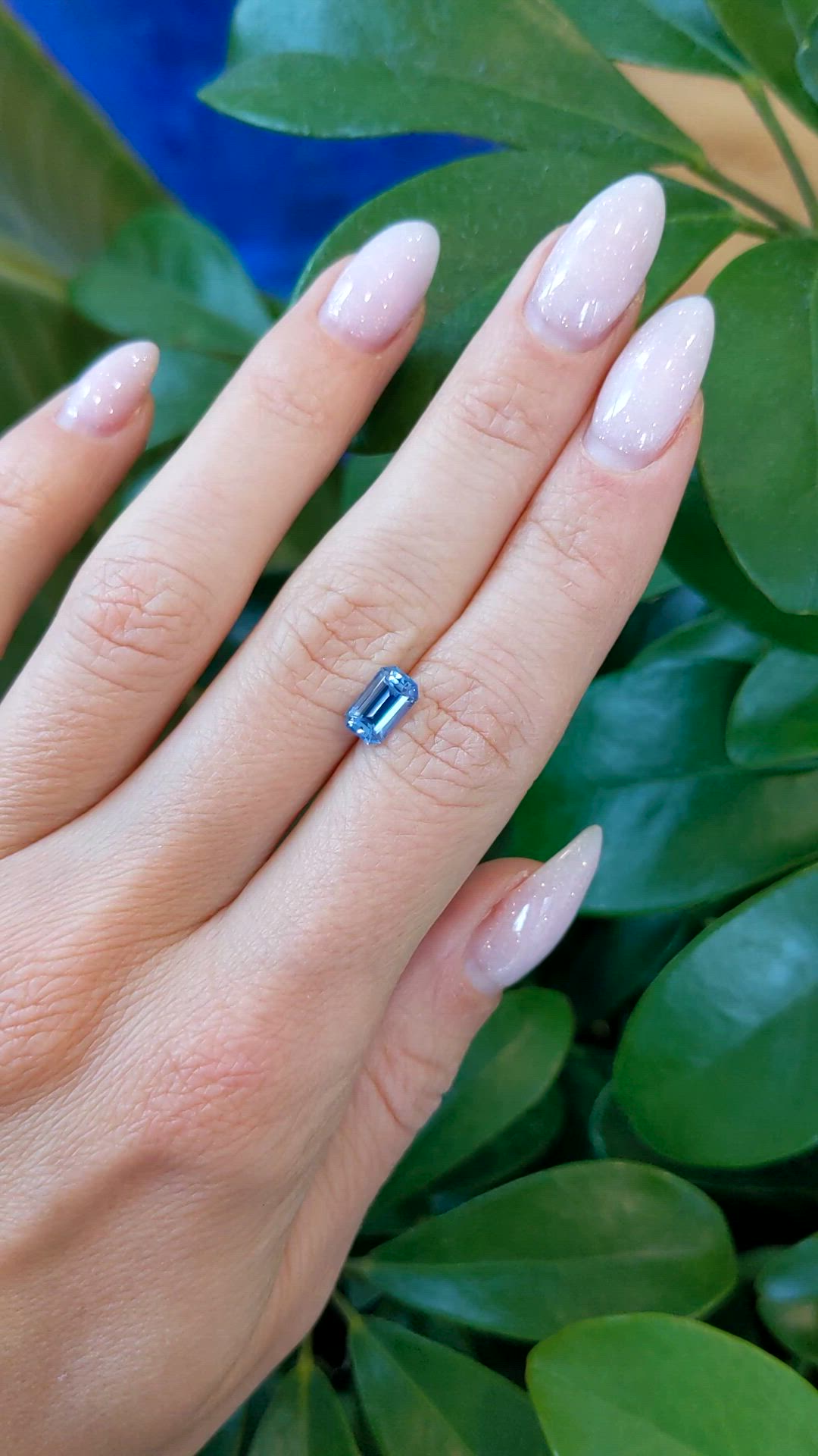 1.40 Ct. Blue Sapphire from Ceylon (Sri Lanka) Size Video