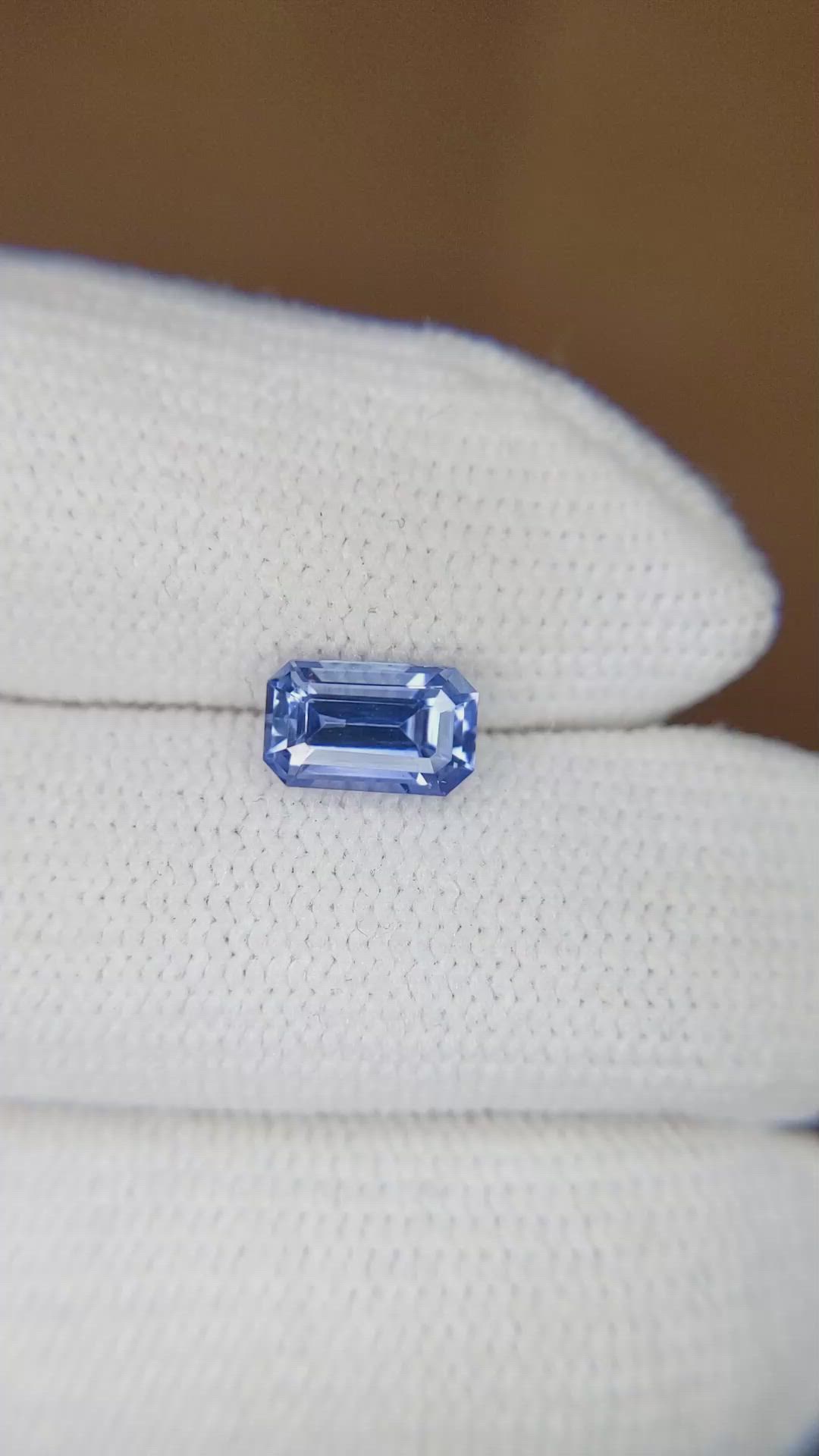 1.40 Ct. Blue Sapphire from Ceylon (Sri Lanka) Size Video