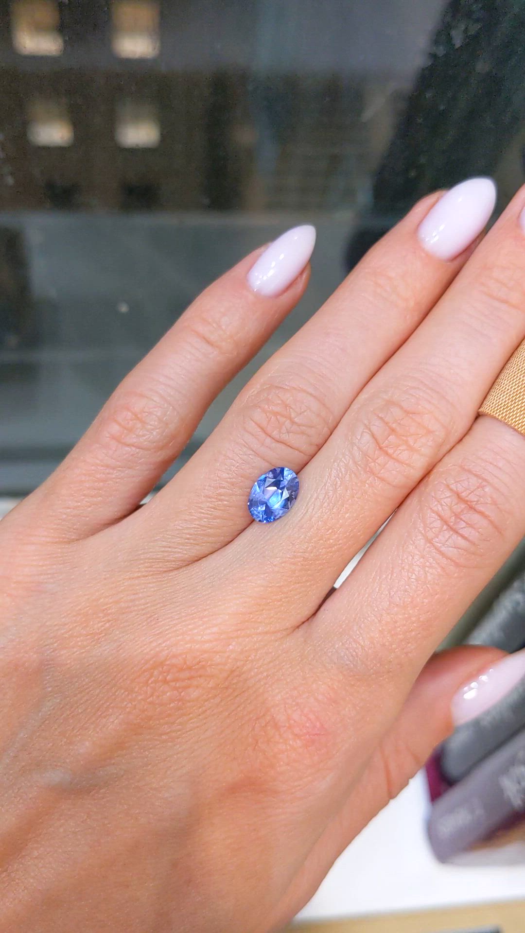 1.73 Ct. Violet Sapphire from Ceylon (Sri Lanka) Size Video