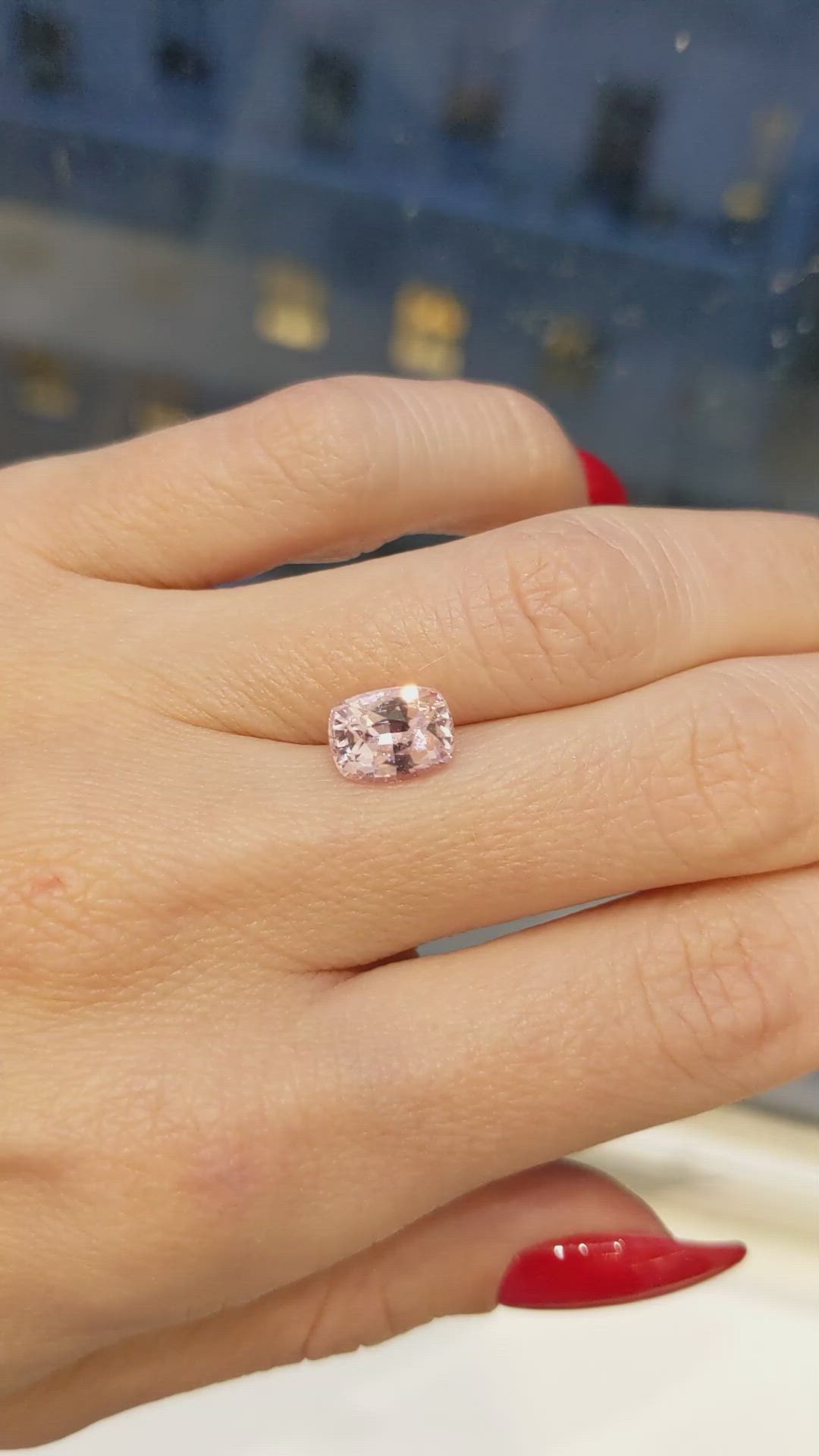2.52 Ct. Pink Sapphire from Ceylon (Sri Lanka) Size Video