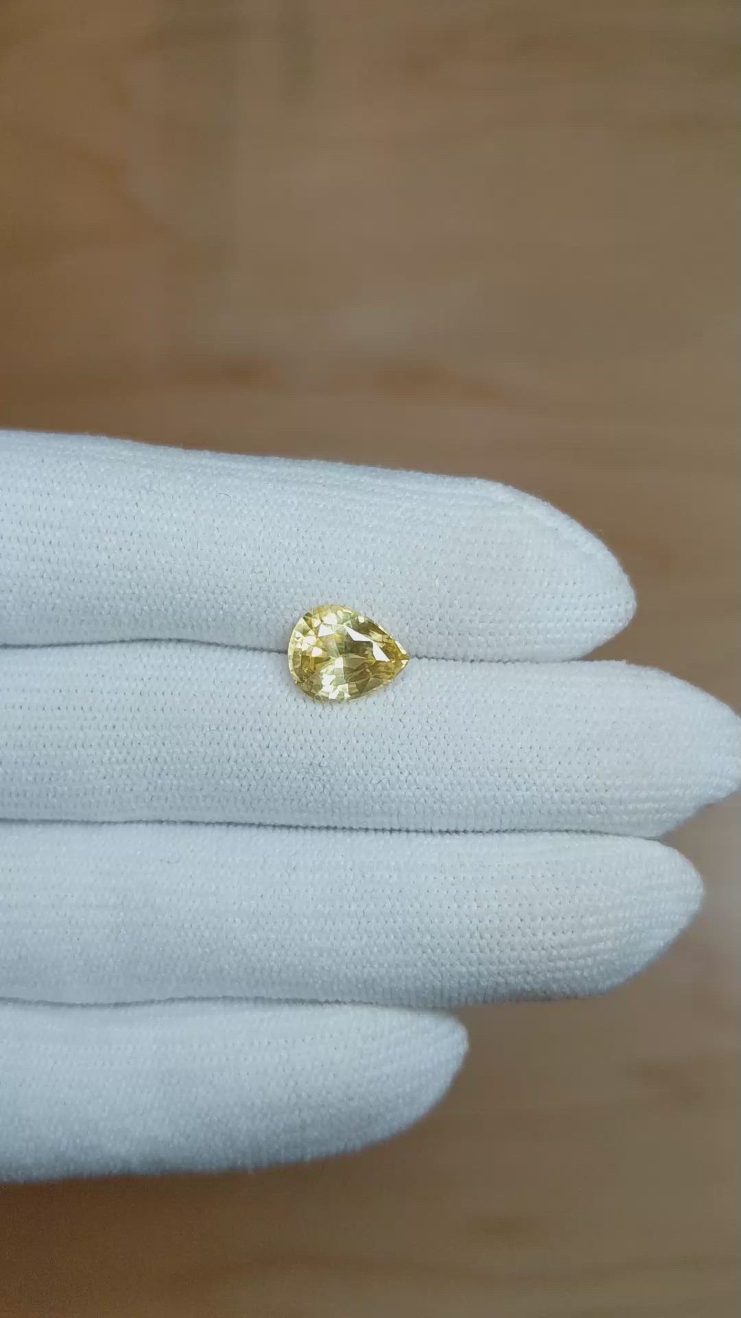 2.80 Ct. Yellow Sapphire from Ceylon (Sri Lanka) Size Video