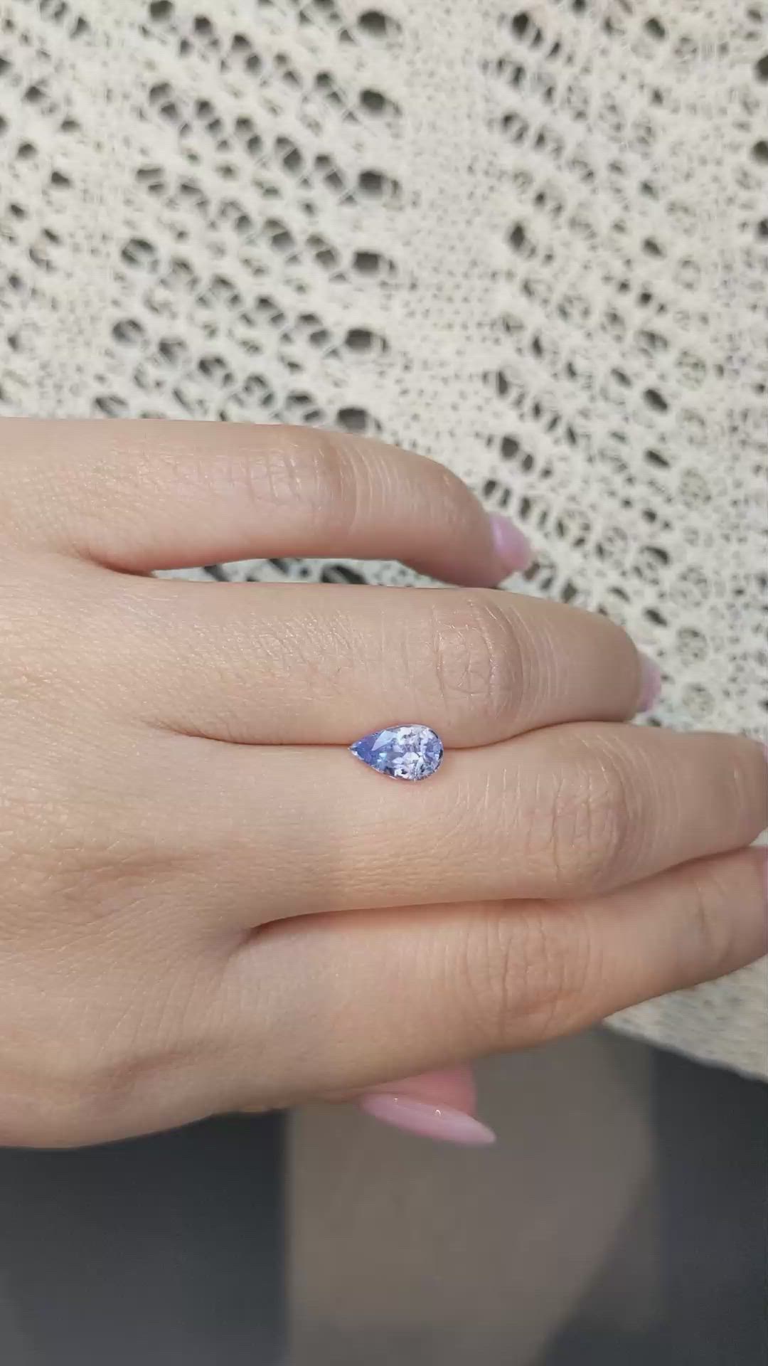 1.36 Ct. Blue Sapphire from Ceylon (Sri Lanka) Size Video