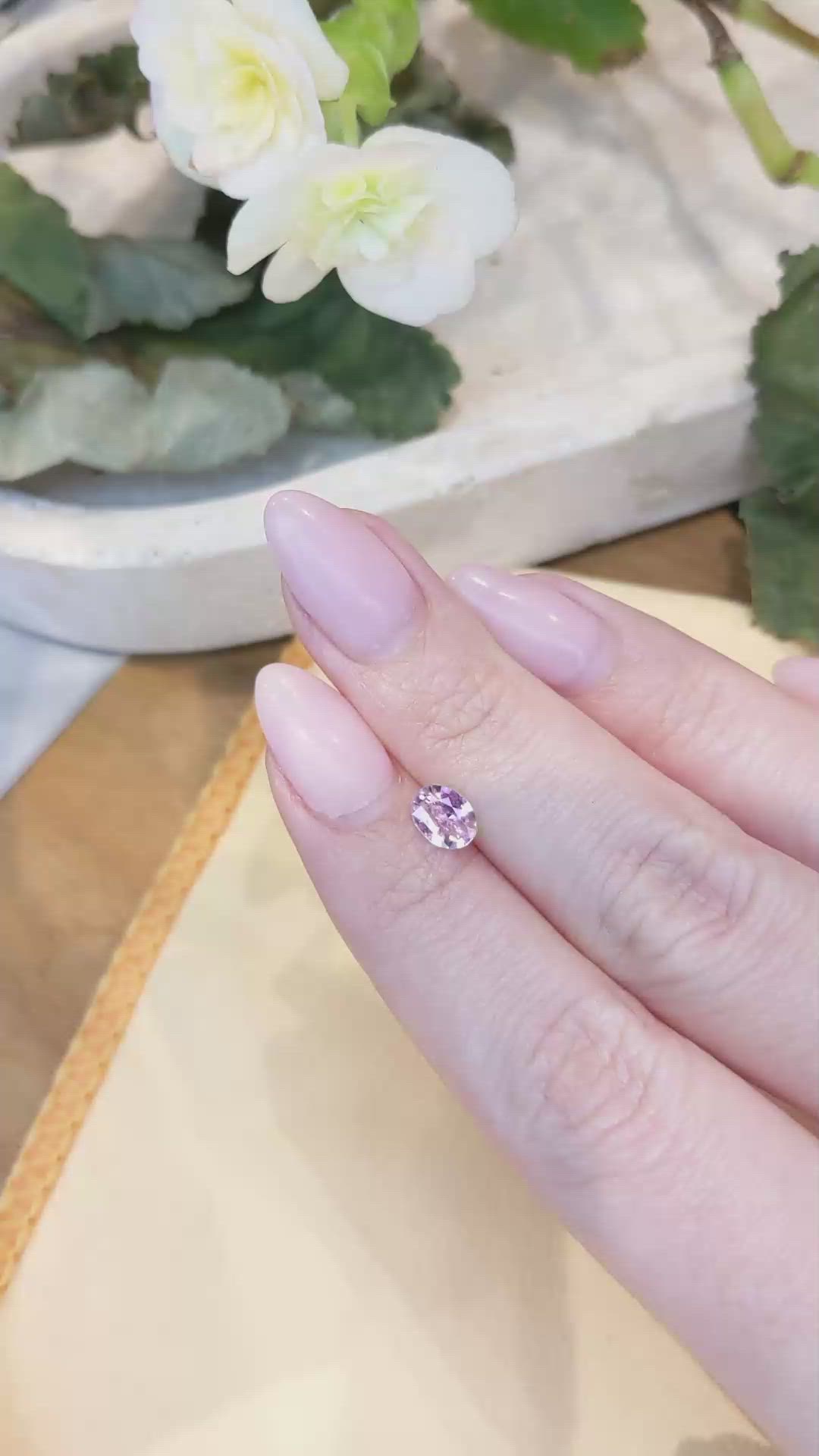 0.80 Ct. Pink Sapphire from Ceylon (Sri Lanka) Size Video